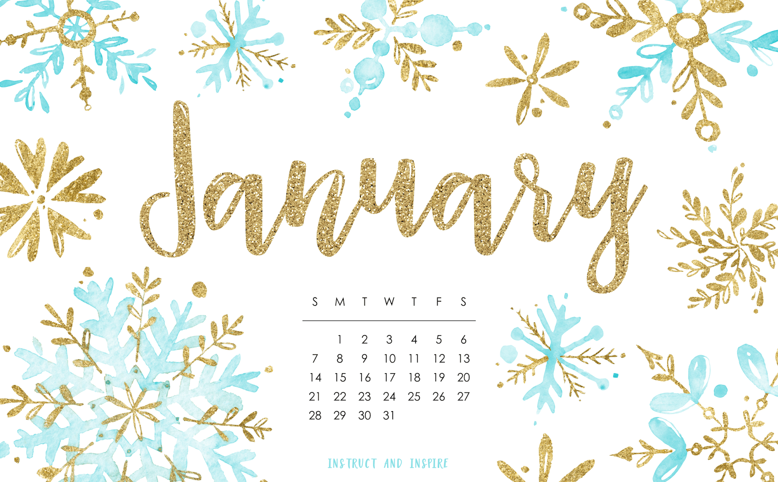 January Wallpaper With Calendar