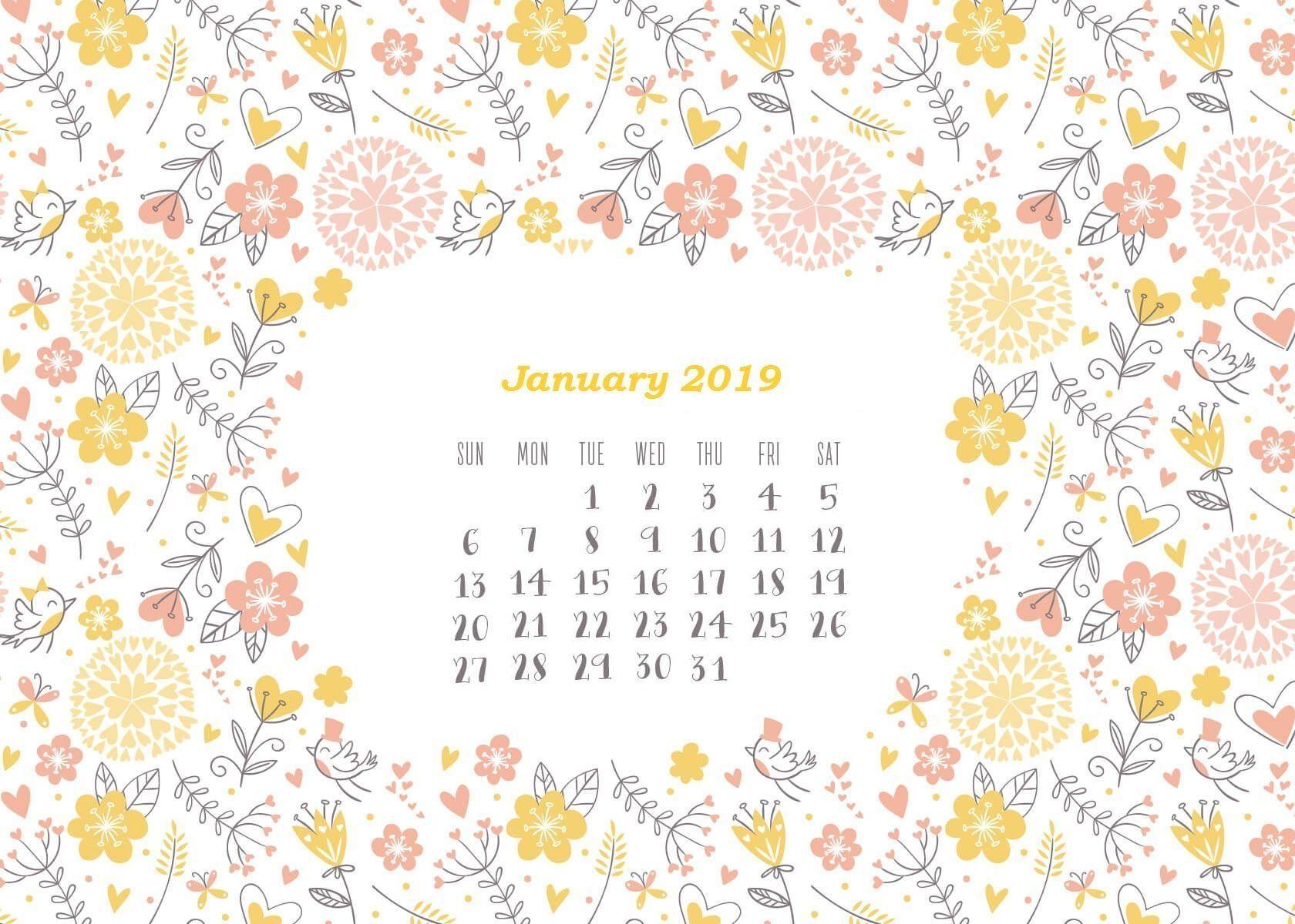 1680x1200 January 2019 Hd Calendar Wallpaper 680×200 Pixels