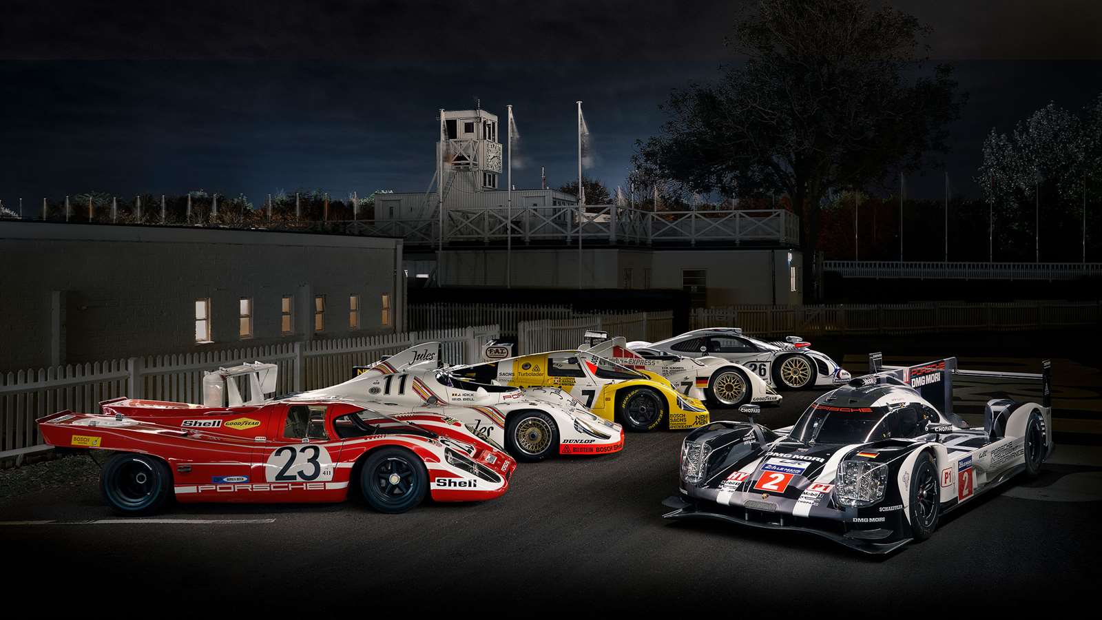 1600x900 Porsche Le Mans winners descend