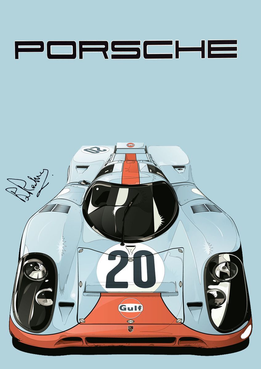 848x1200 Porsche 917 Le Mans Poster Art Print