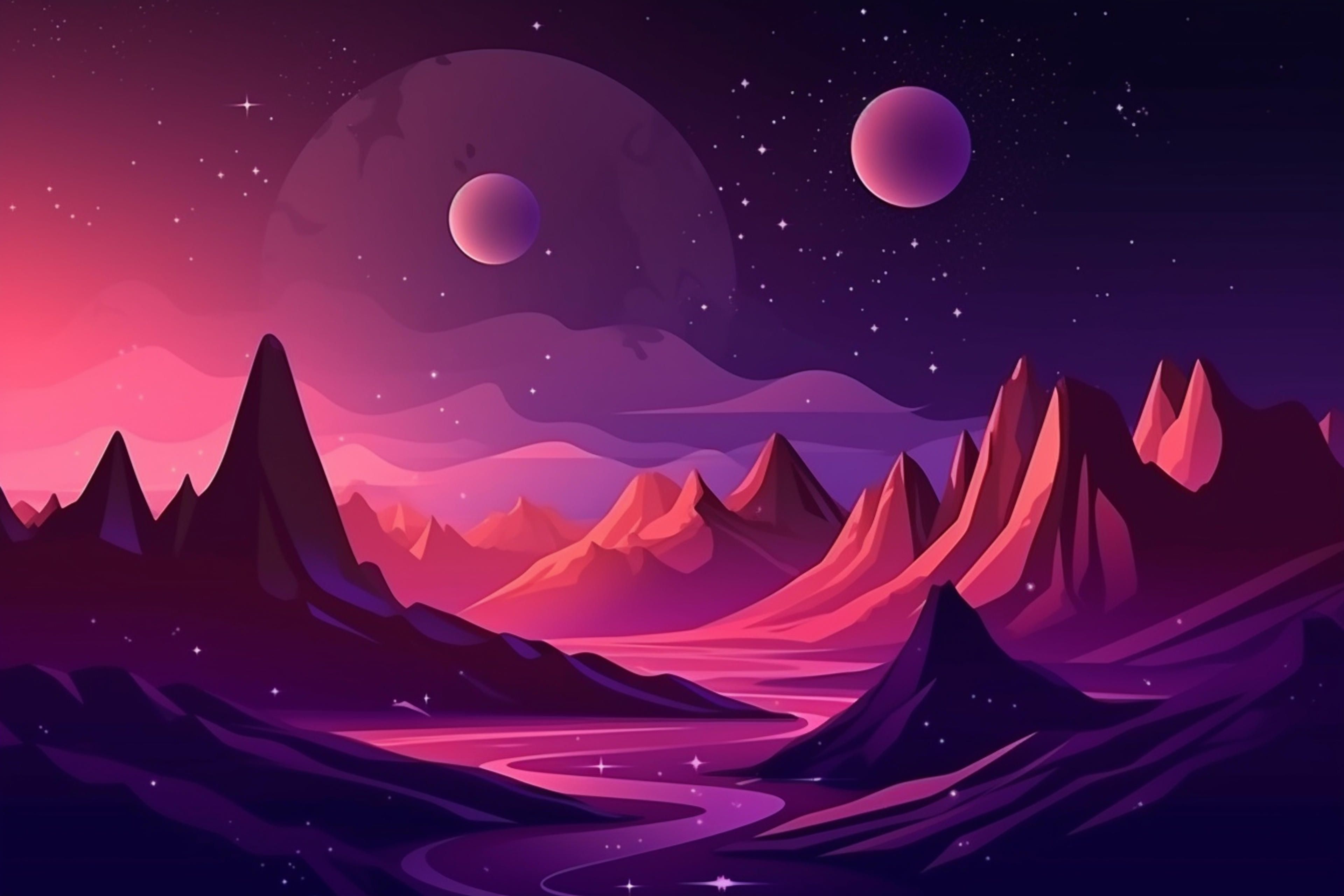 3840x2560 Mountainous Landscape from Another