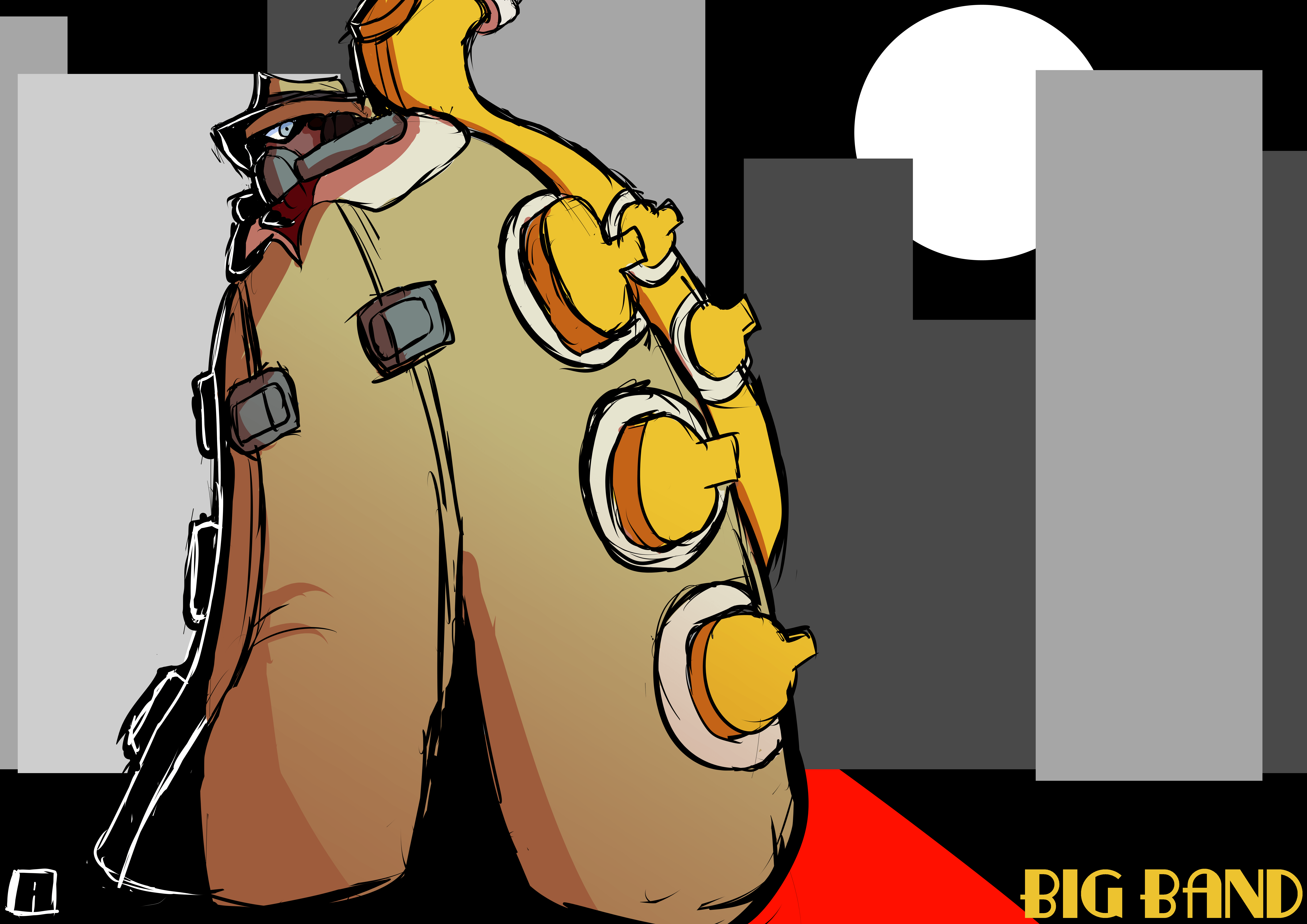 8185x5787 Big Band from Skullgirls