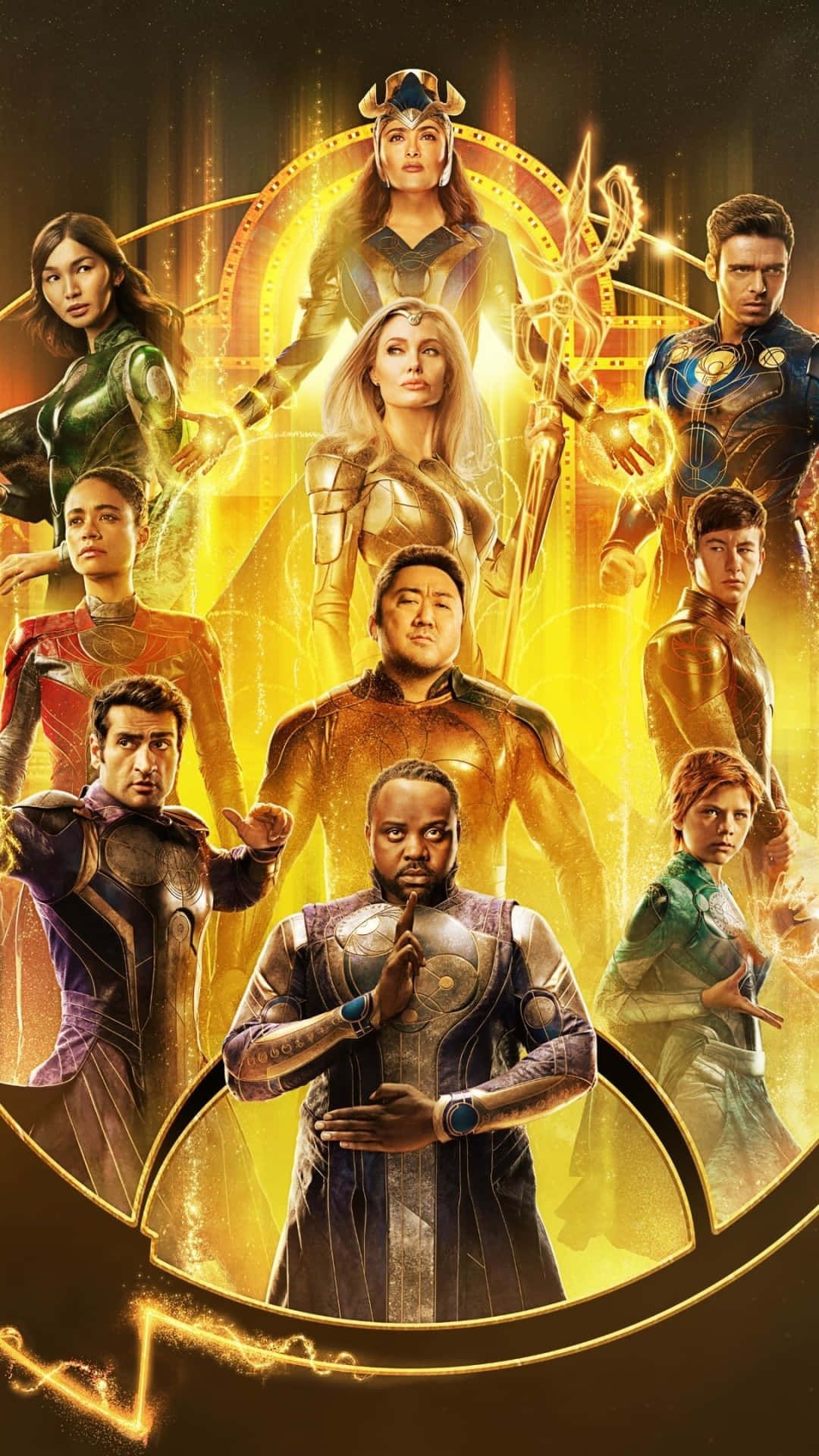 1080x1920 Download Eternals Movie Gold Aesthetic