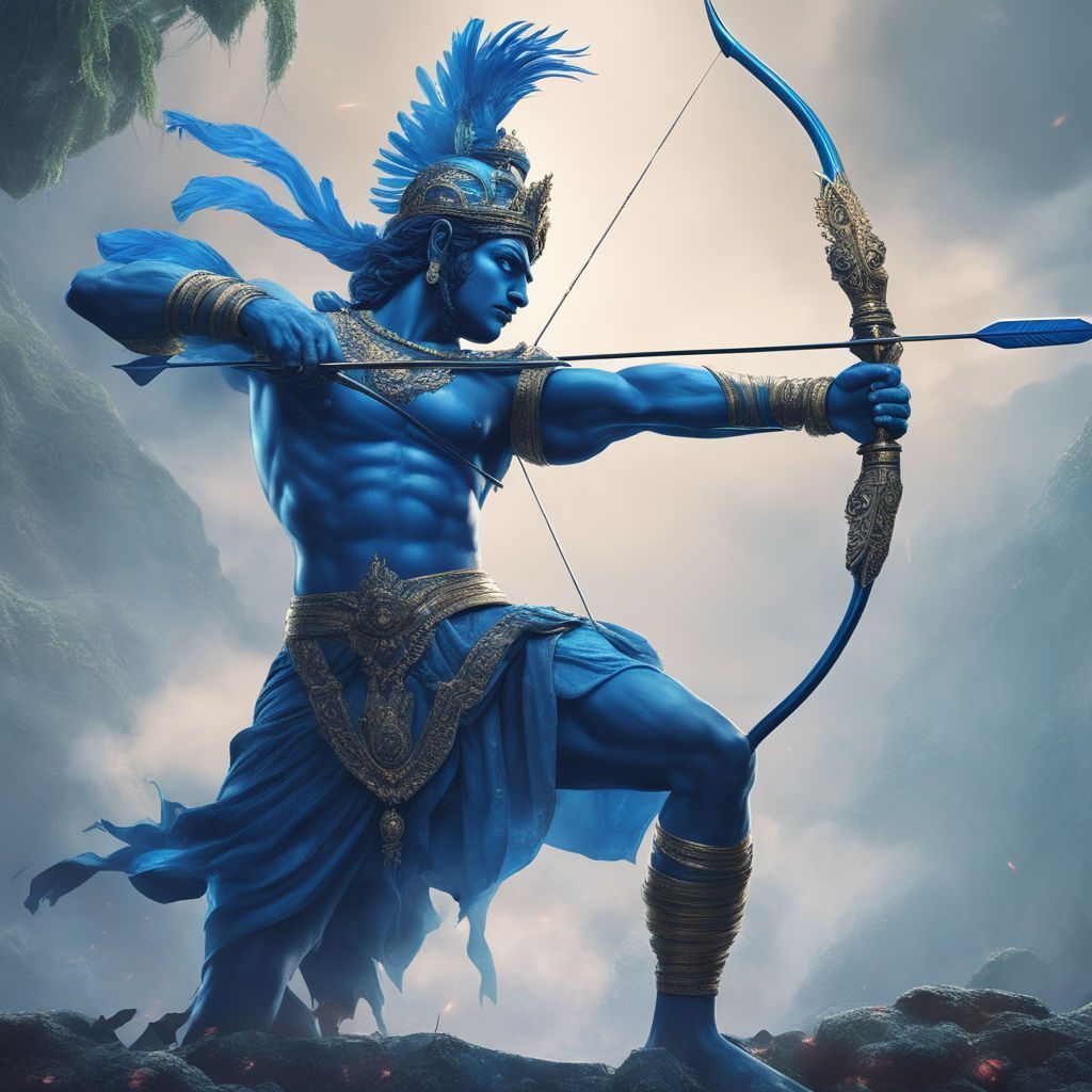 1024x1024 LORD RAMA FULL BODY VECTOR IMAGE