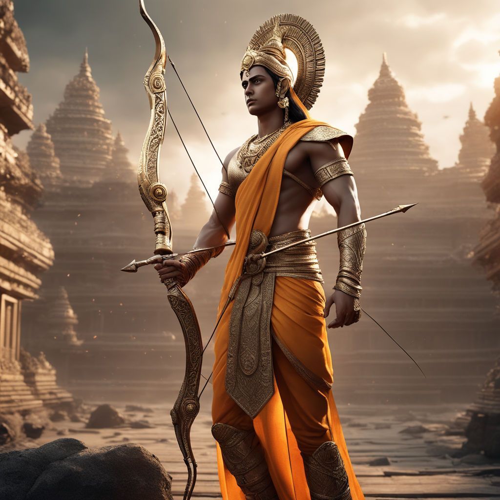 1024x1024 LORD RAMA FULL BODY VECTOR IMAGE