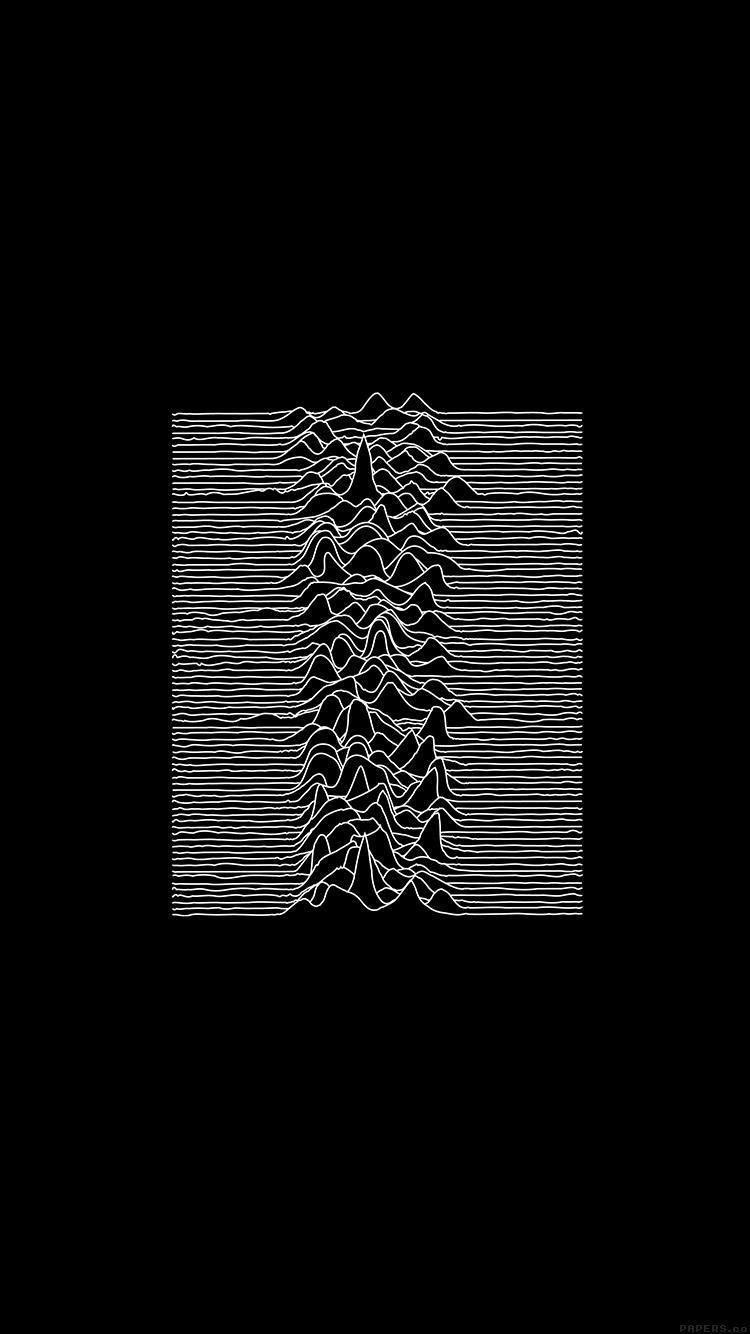 750x1334 Joy Division Unknown Pleasures Art Minimal 6