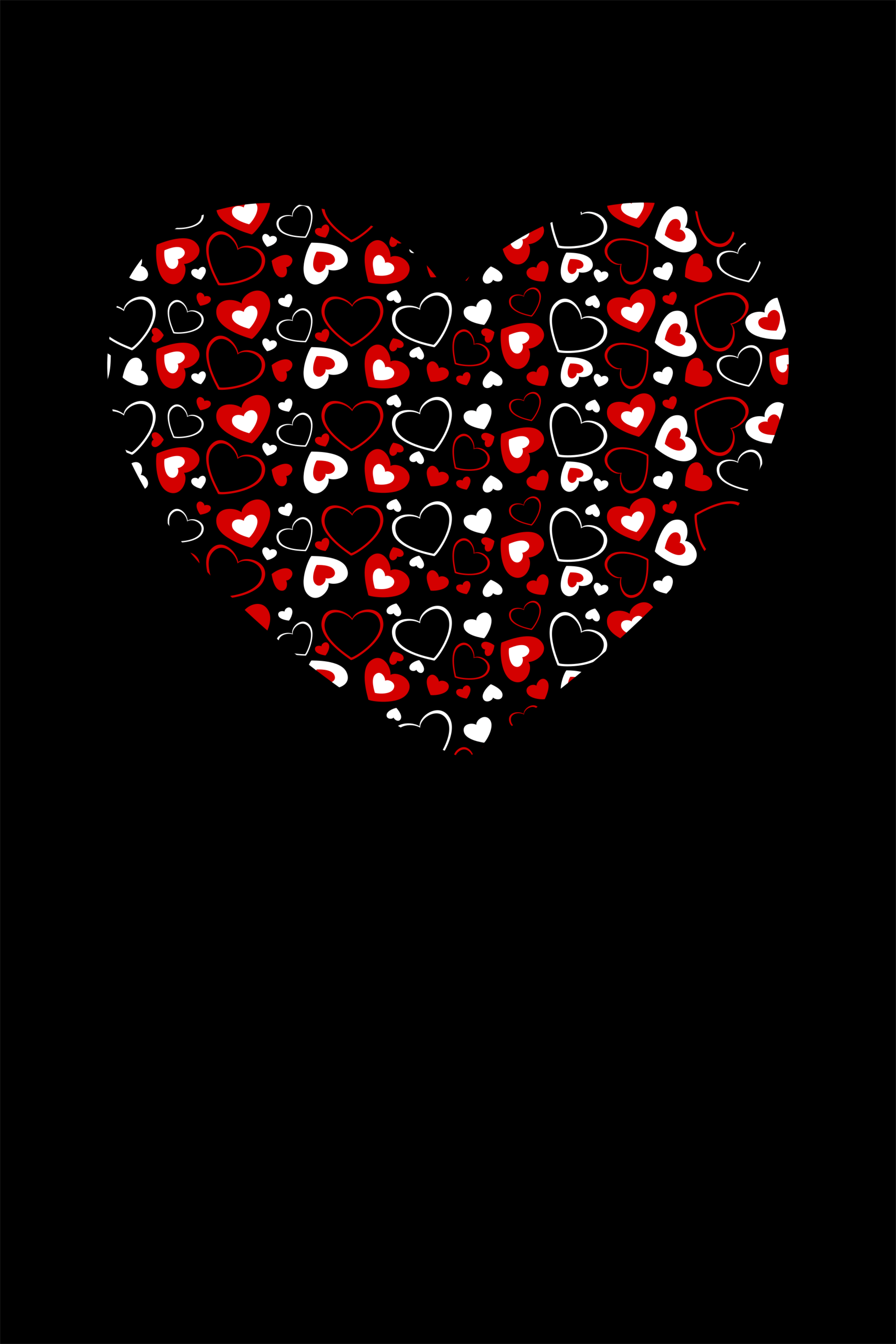 4424x6636 Download wallpaper 4424x6636 heart, hearts, art, dark, love