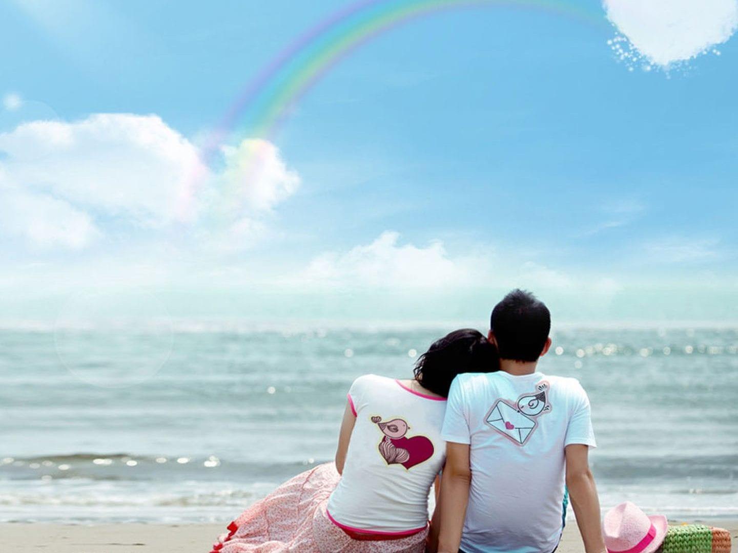 105+ Romantic Couple On Beach Wallpaper Terbaru