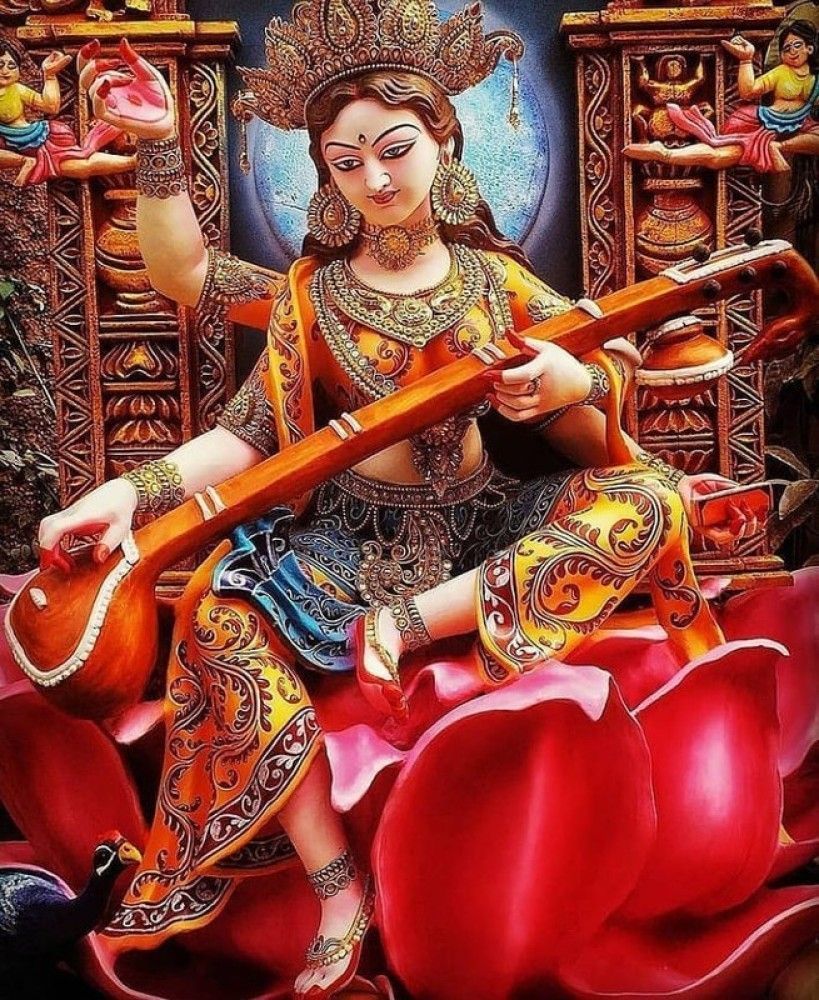 819x1000 Maa Saraswati Ji Multicolour Photo