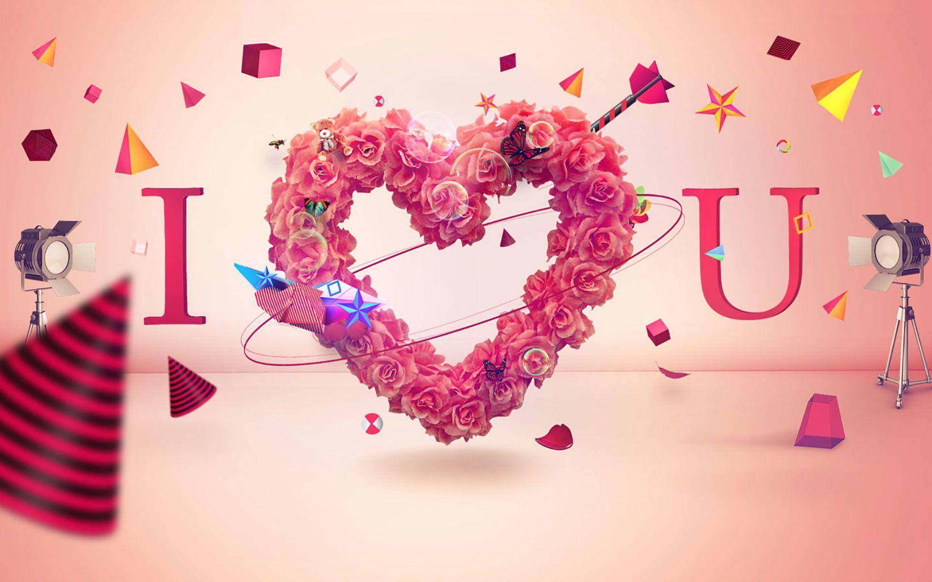 1920x1200 Love 3D Wallpaper