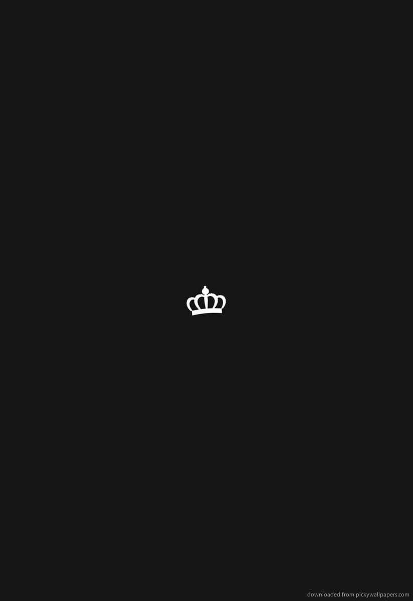 824x1200 crown minimalistic. Random. Black wallpaper