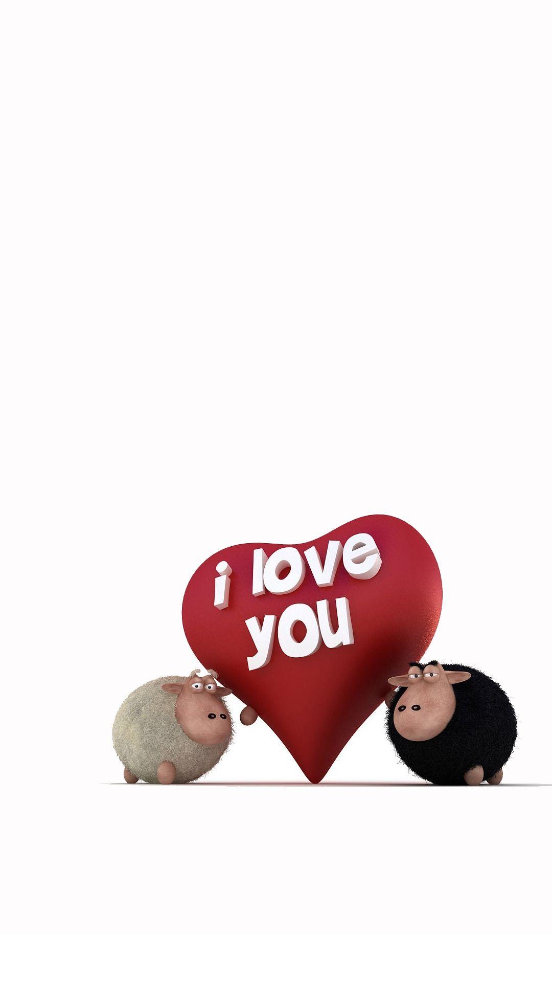 1080x1920 I Love You Funny Sheep iPhone 6 Plus HD Wallpaper HD