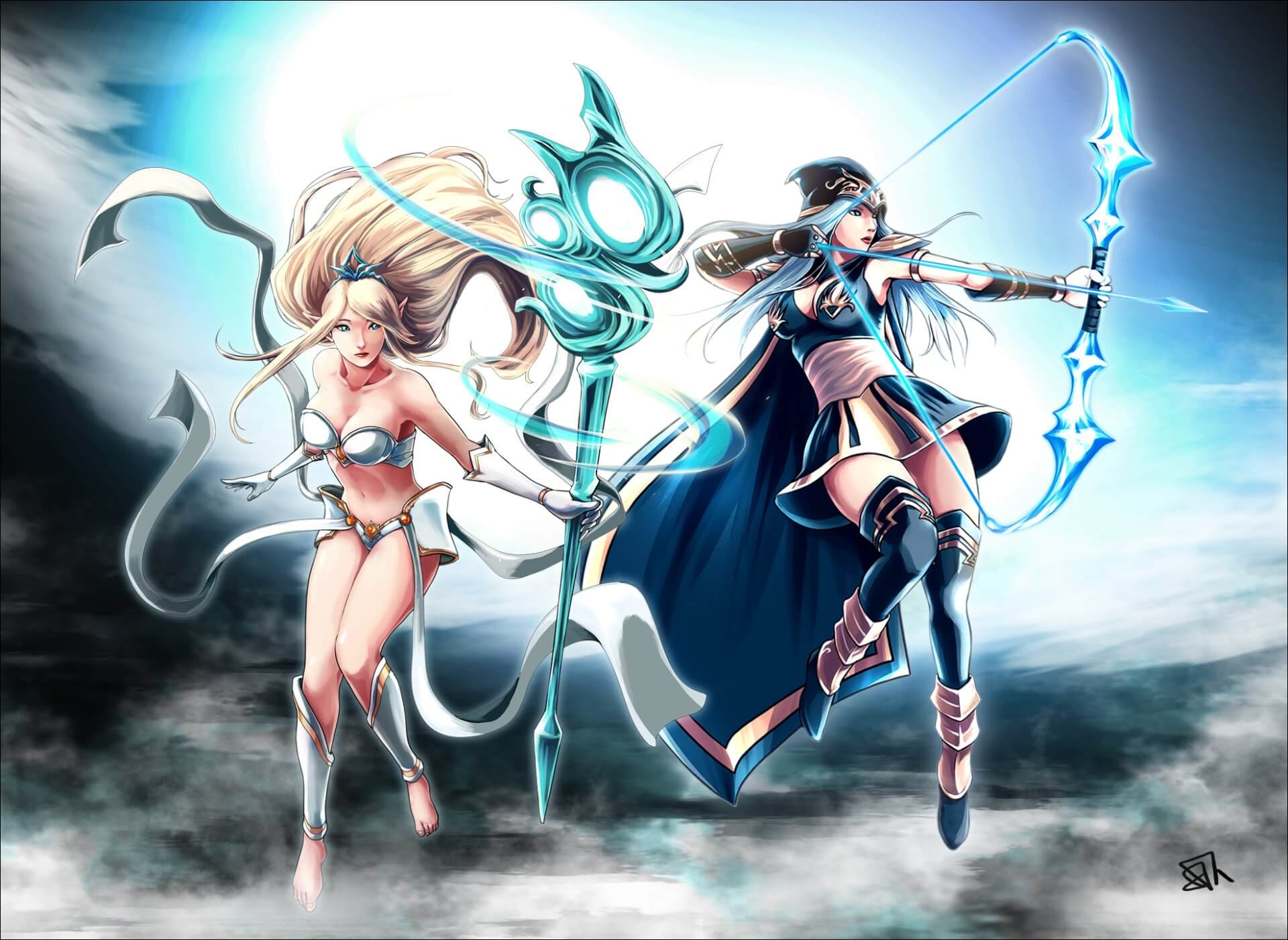 1920x1401 Anime Ashe & Janna HD Wallpaper