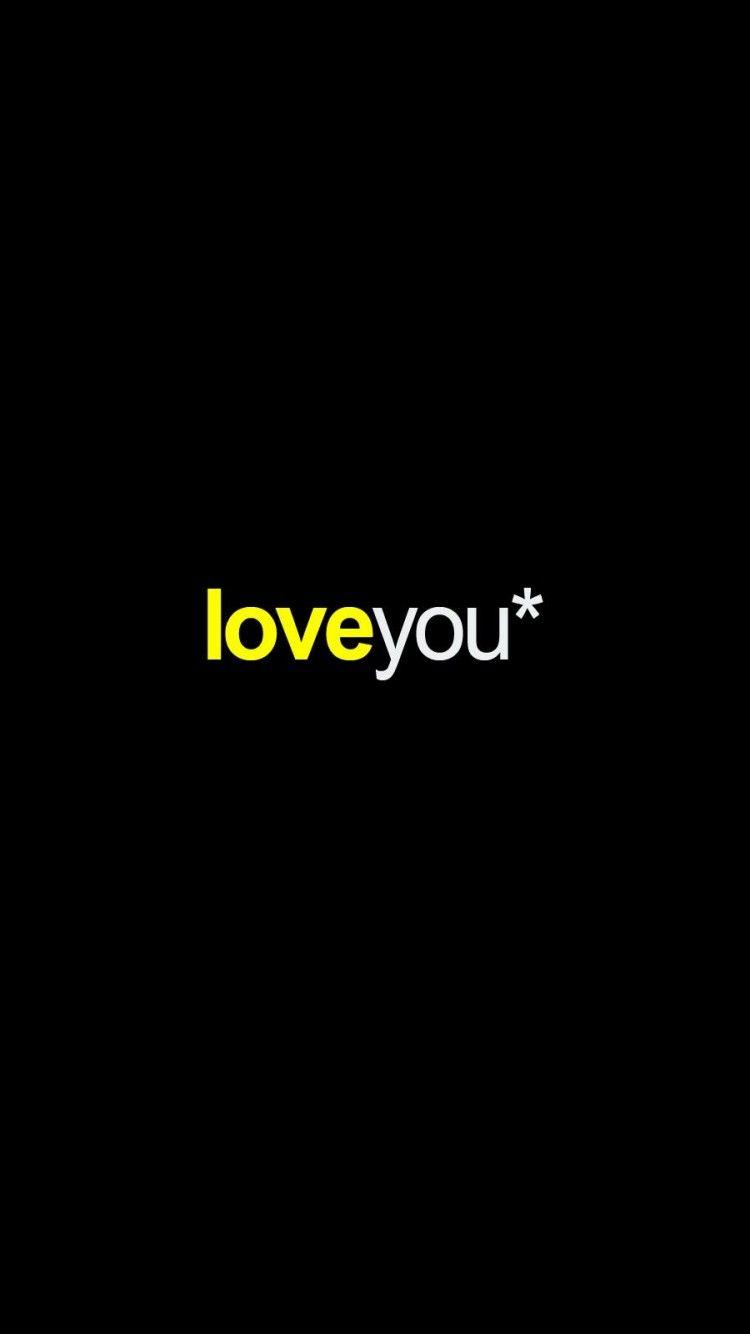 750x1334 Free download Love You Black Background iPhone 6 HD