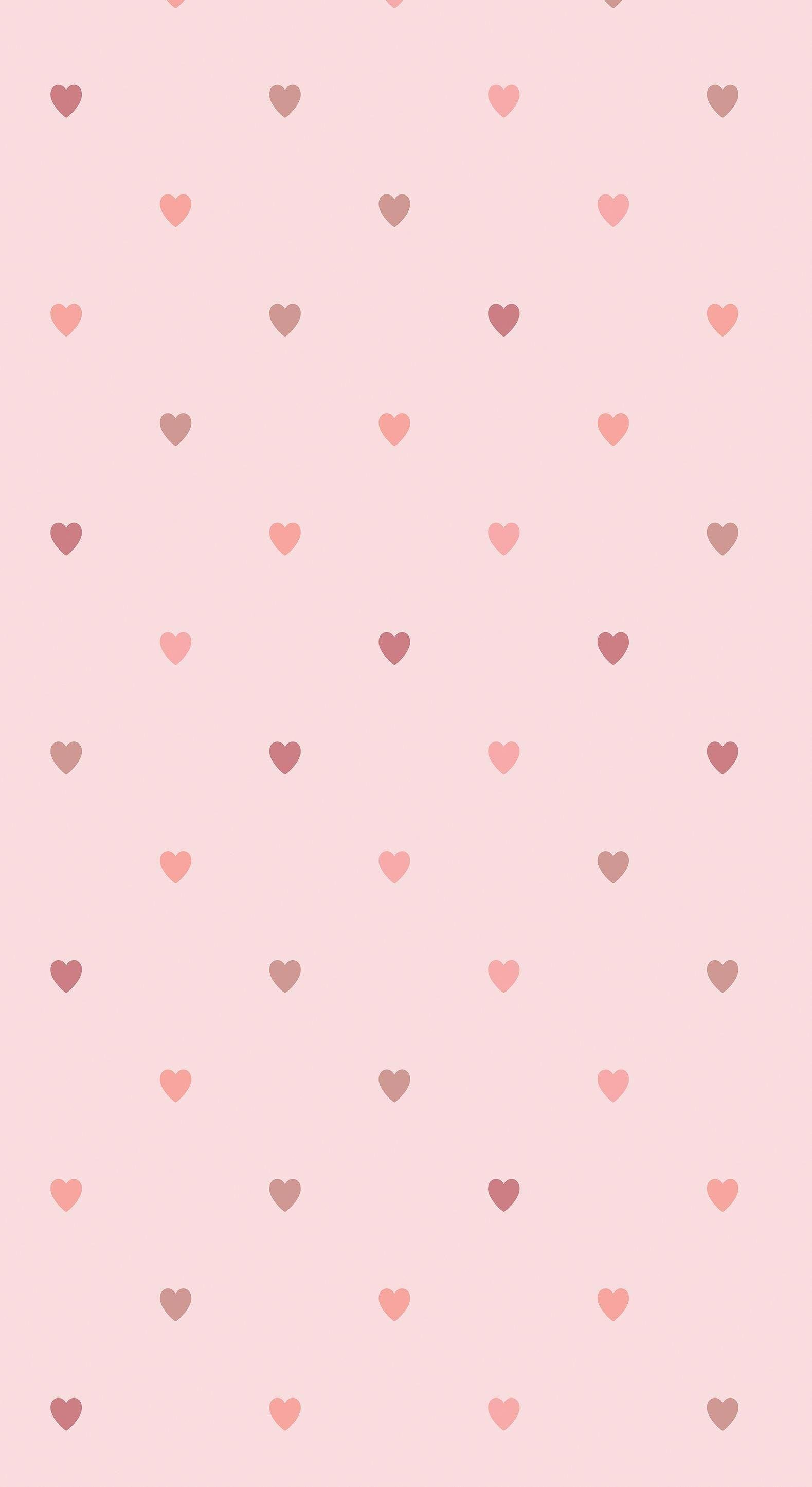Pink Heart Wallpapers  Light Pink Aesthetic Wallpaper iPhone  Android