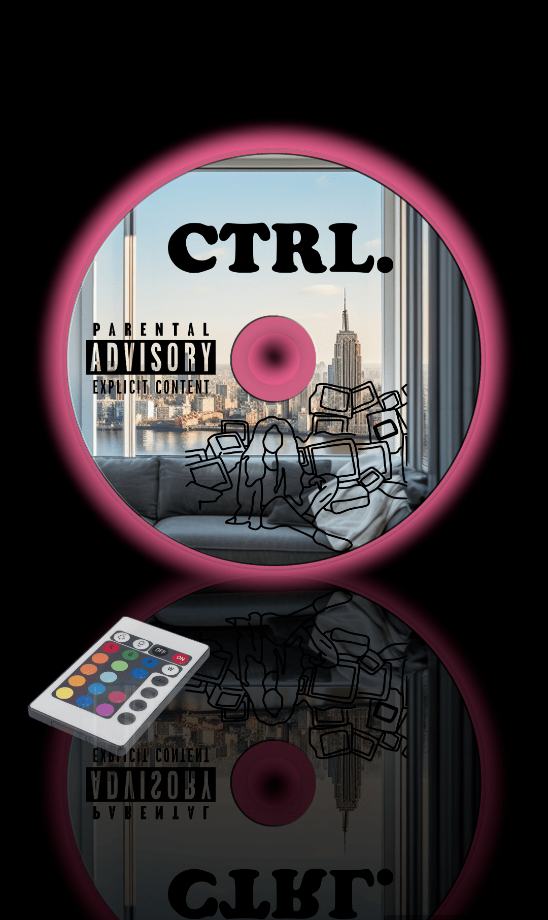 1080x1812 SZA ctrl RGB disc mirror. Light CD