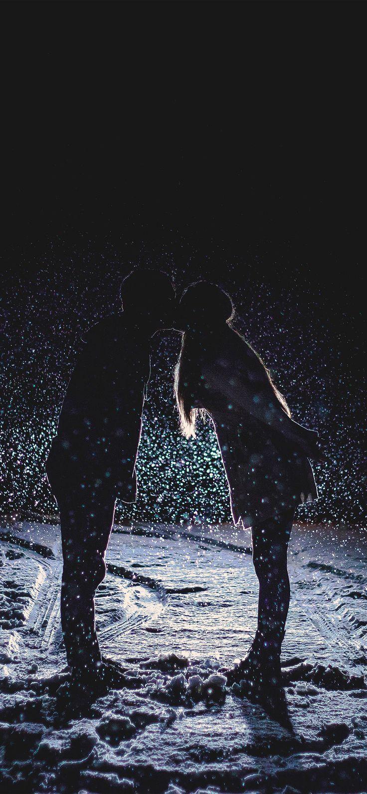 736x1593 iPhone X Wallpaper : kiss love dark couple romantic