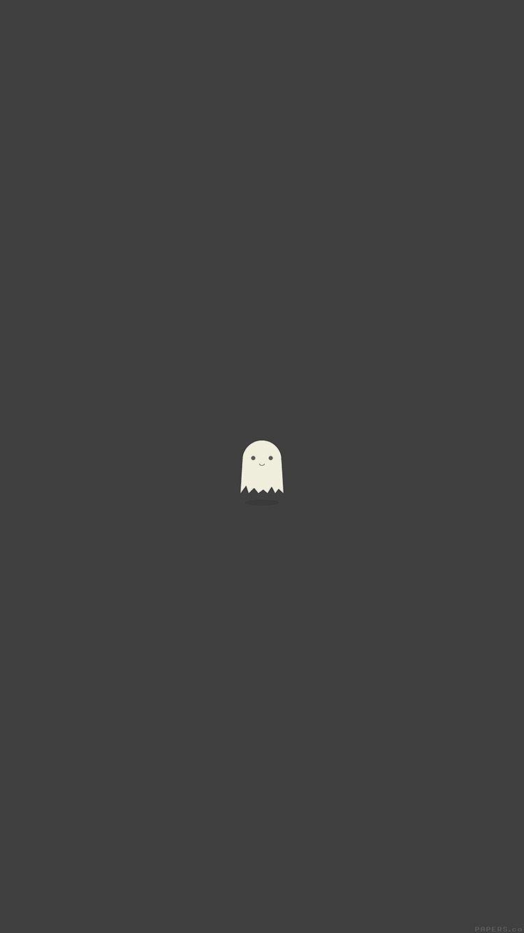 750x1334 iPhone wallpaper. cute ghost art illust