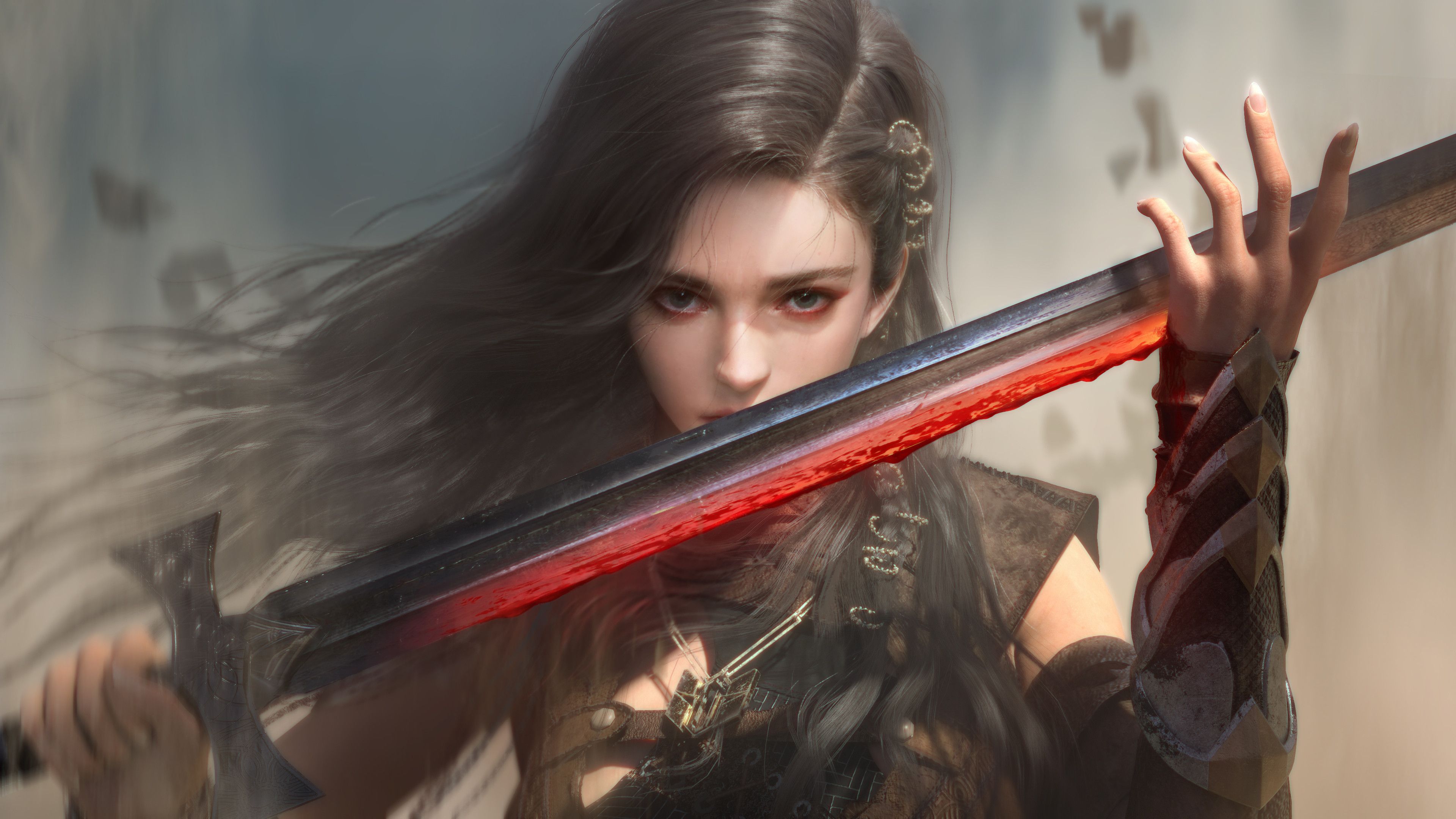 3840x2160 Fantasy Women Warrior 4k Ultra HD