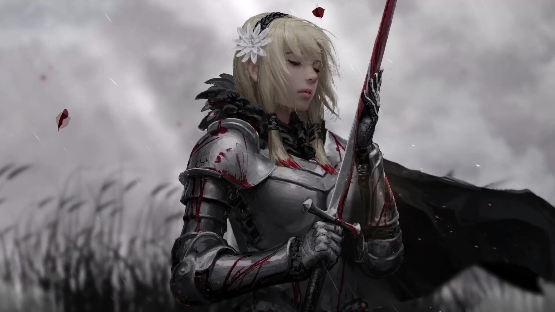 1920x1080 Fantasy Girl Warrior Sword Live
