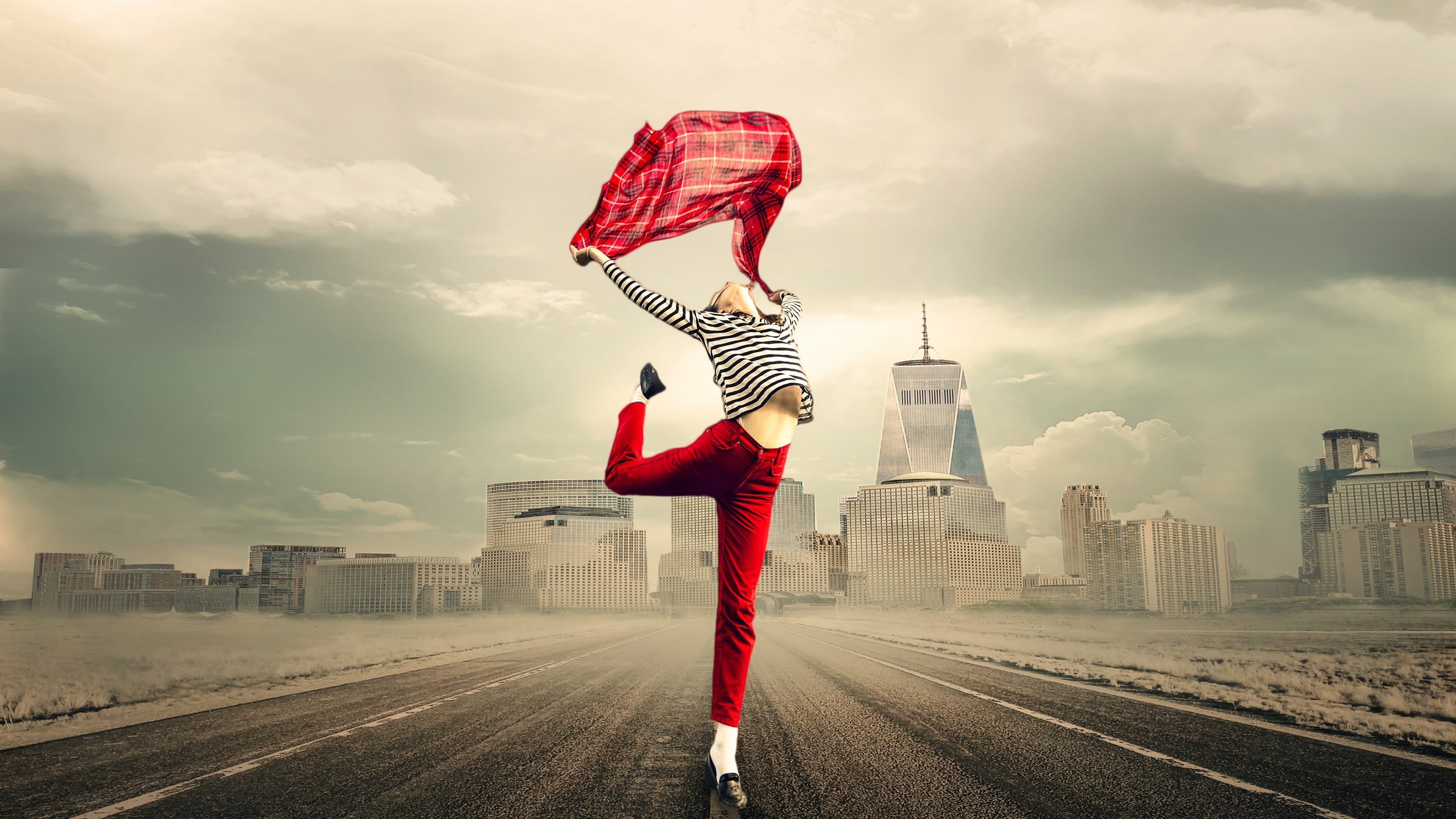 3840x2160 Woman Life Freedom Wallpaper