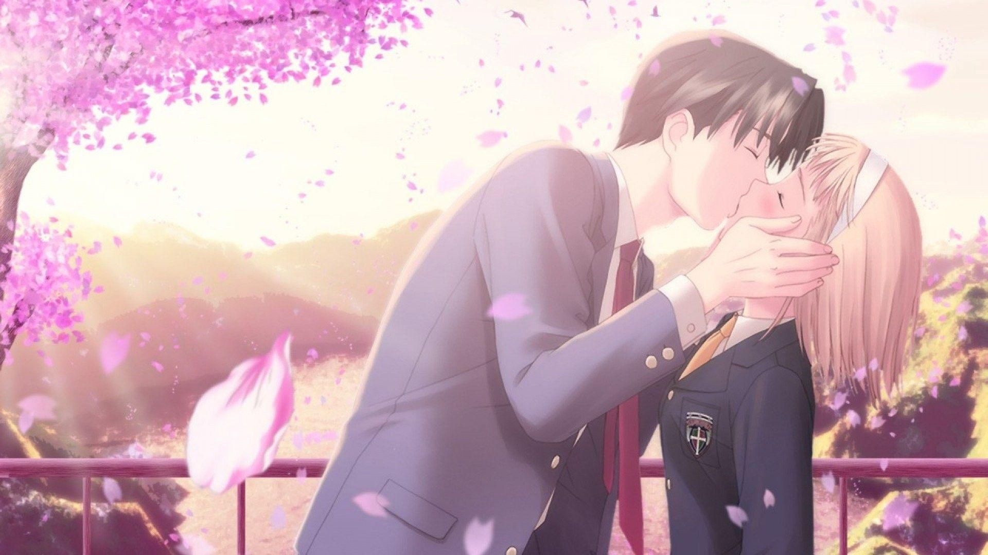 1920x1080 Cute Anime Couple Wallpaper background picture