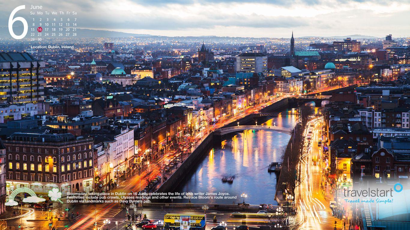 1366x768 June 2014 is Bloomsday in Ireland. Download Your Free Wallpaper
