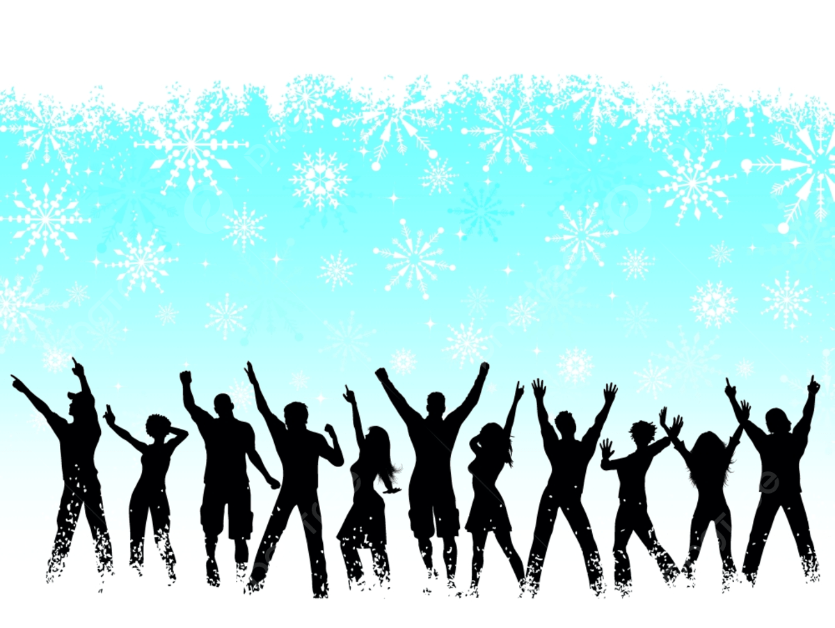1200x902 Christmas Party Silhouette Design