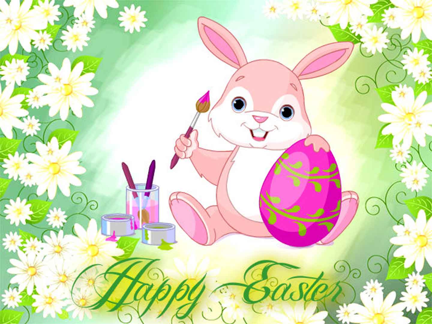 Green Cute Easter Background Wallpaper Image For Free Download  Pngtree