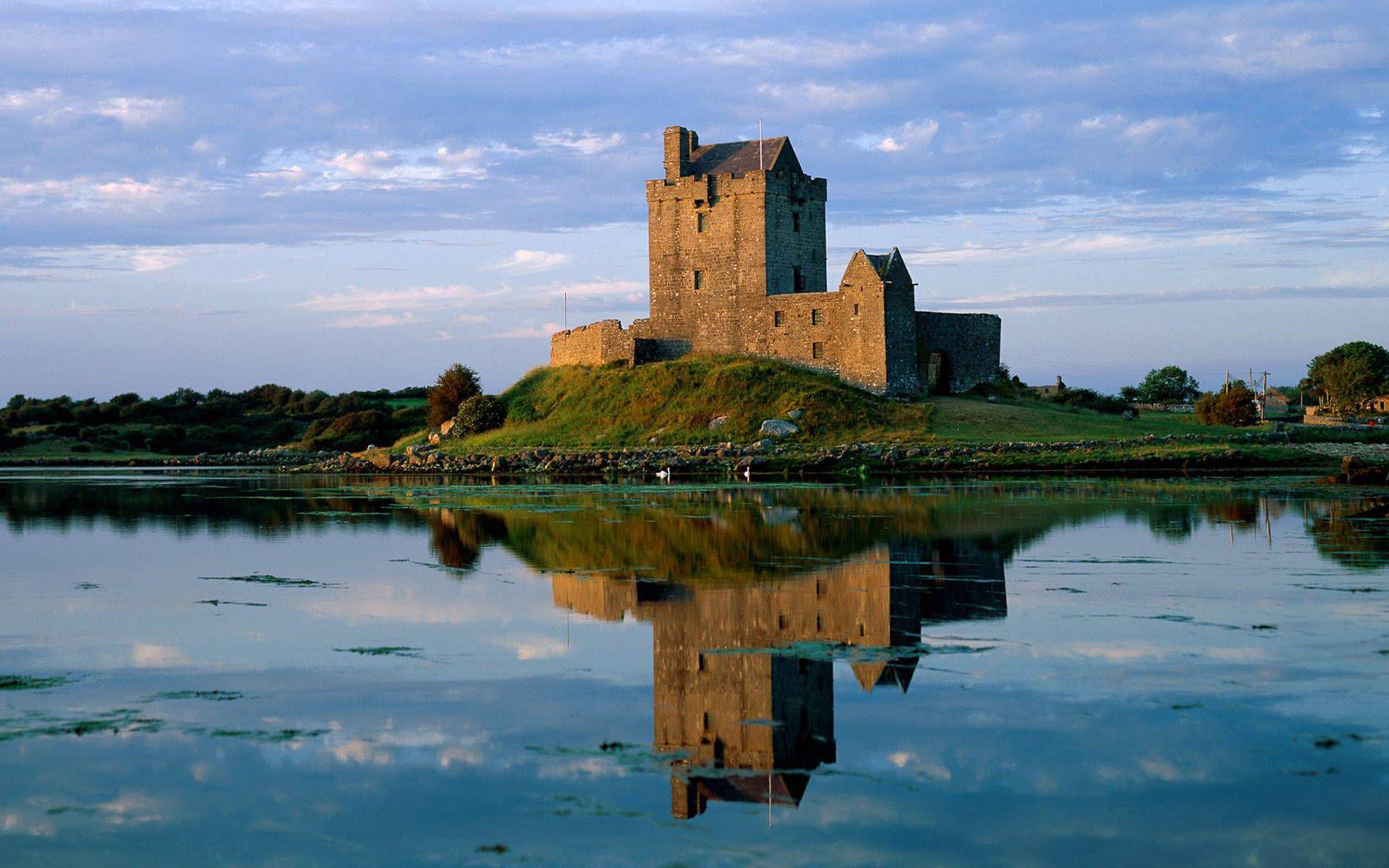 1920x1200 Ireland city reflection castle wallpaper
