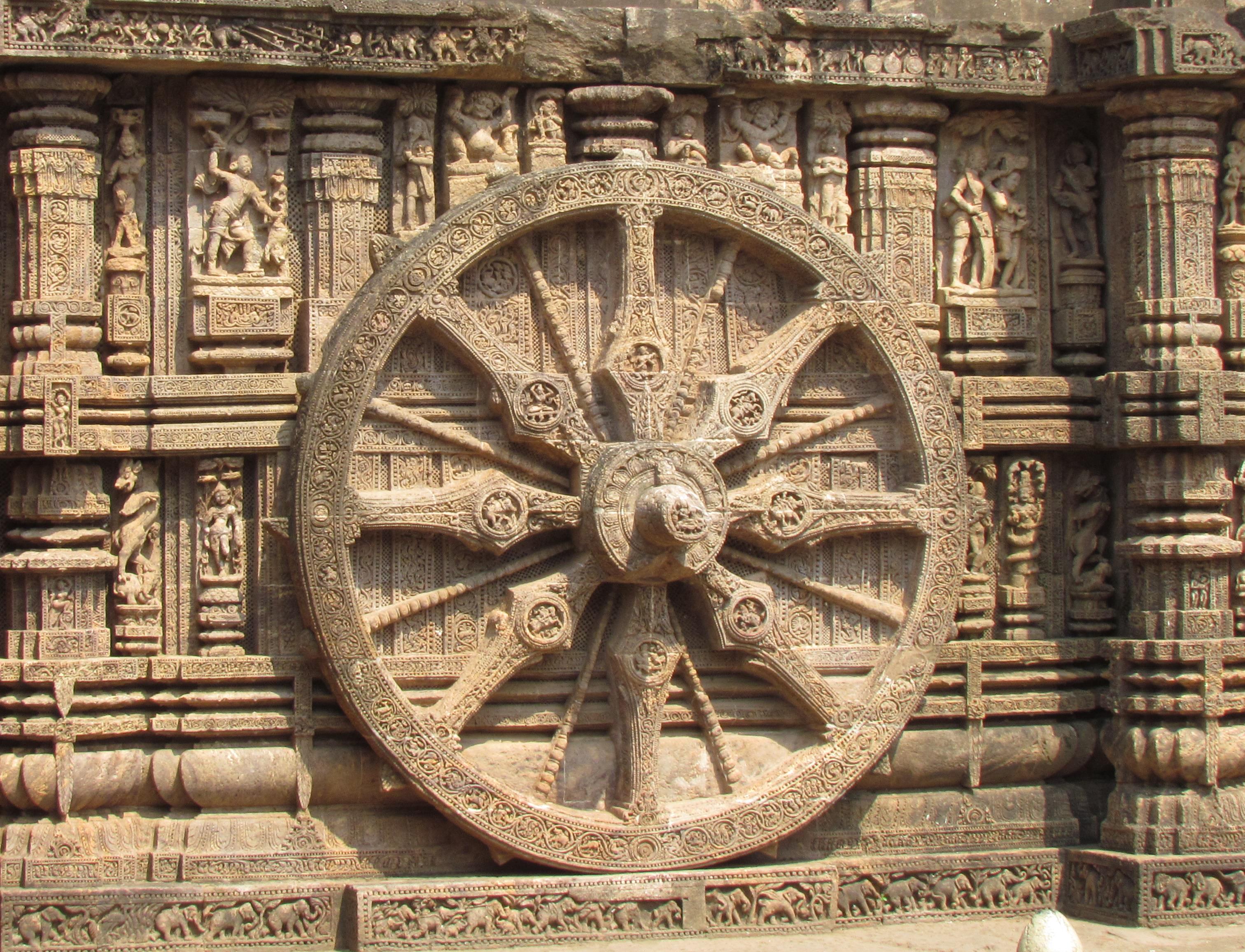 3024x2313 Wheel, Konarak Sun Temple Illustration