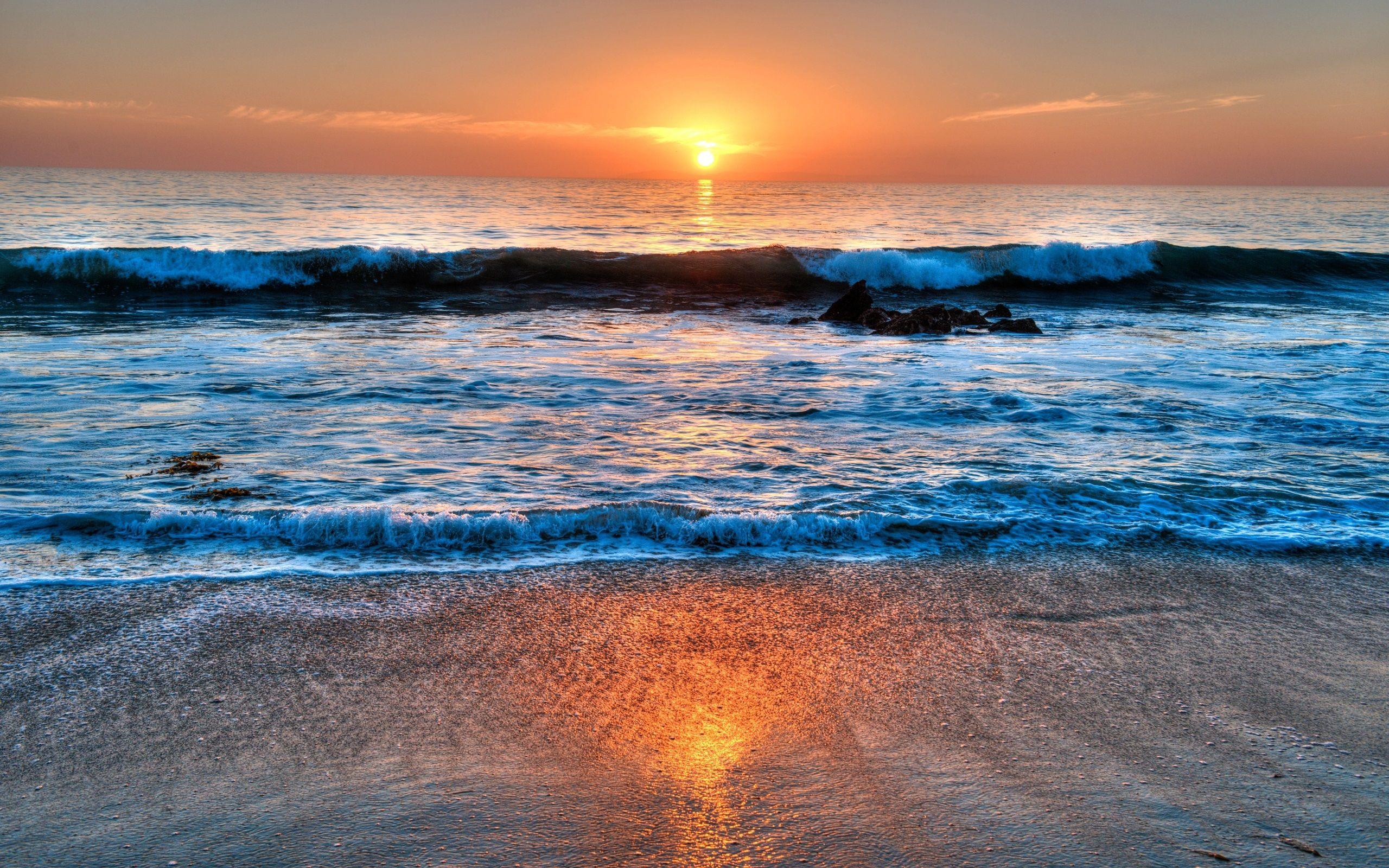 2560x1600 Wallpaper Laguna Beach, California, USA, sea, sunset, clouds