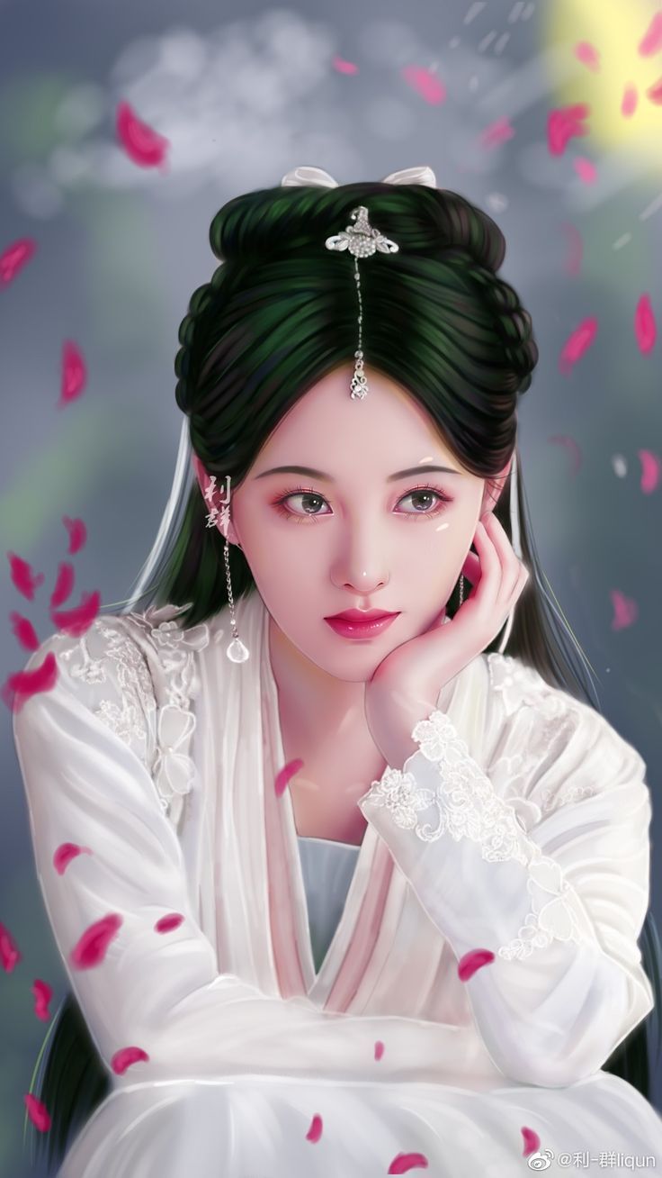 736x1308 Ju JingYi. Chinese art girl, Pen art