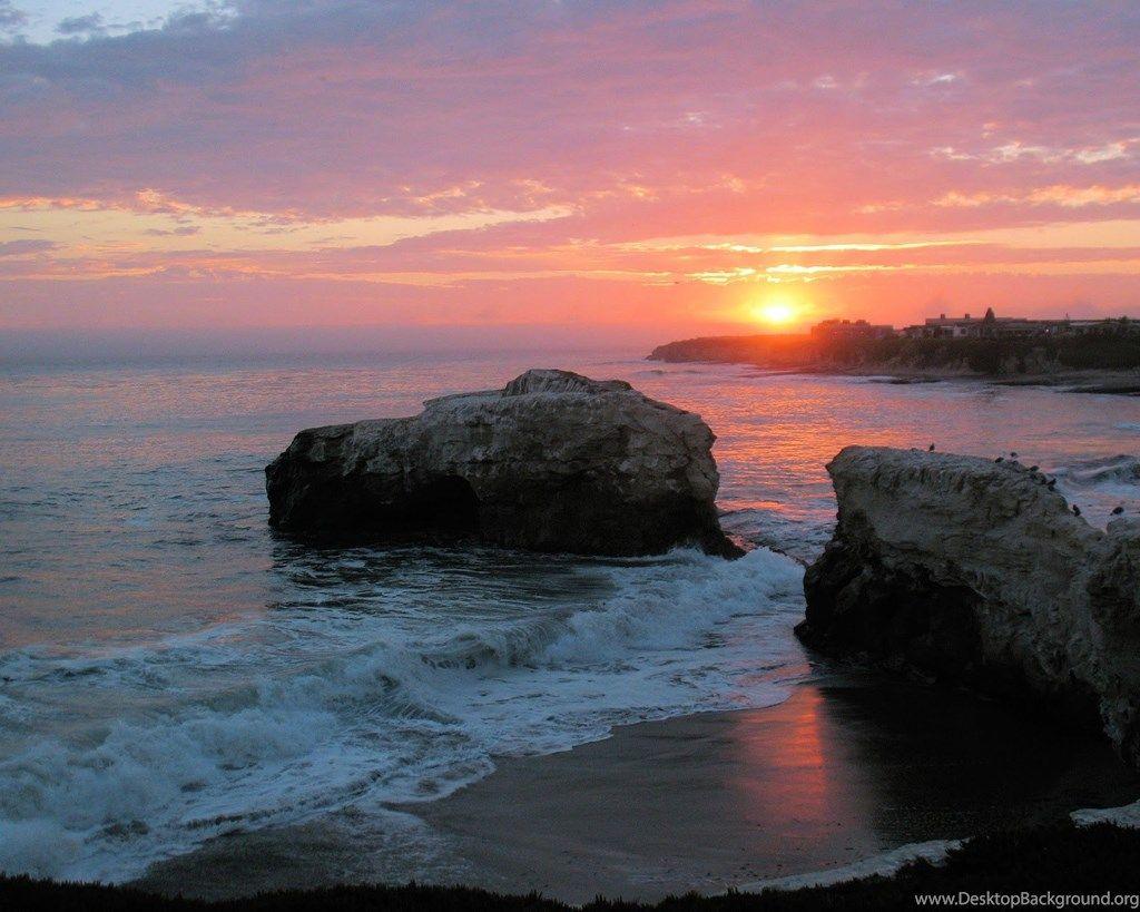 1024x819 California Beach Beautiful Sunset Wallpaper Desktop Background