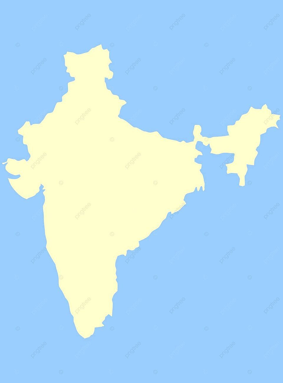 960x1296 Map Of India Border Marked Symbol Photo