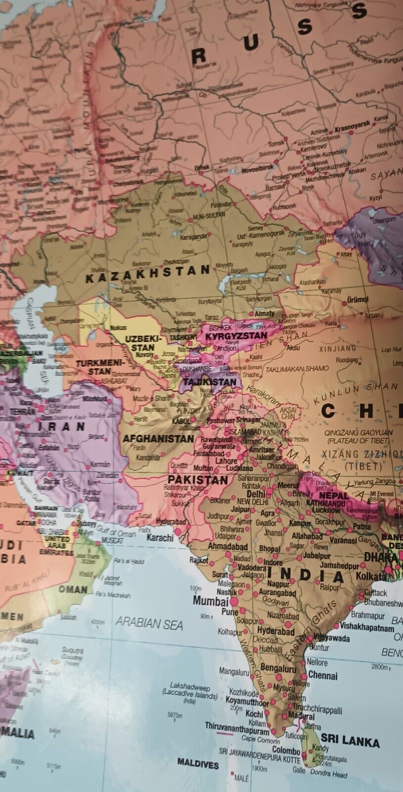 815x1600 World Political Map 1998 one side