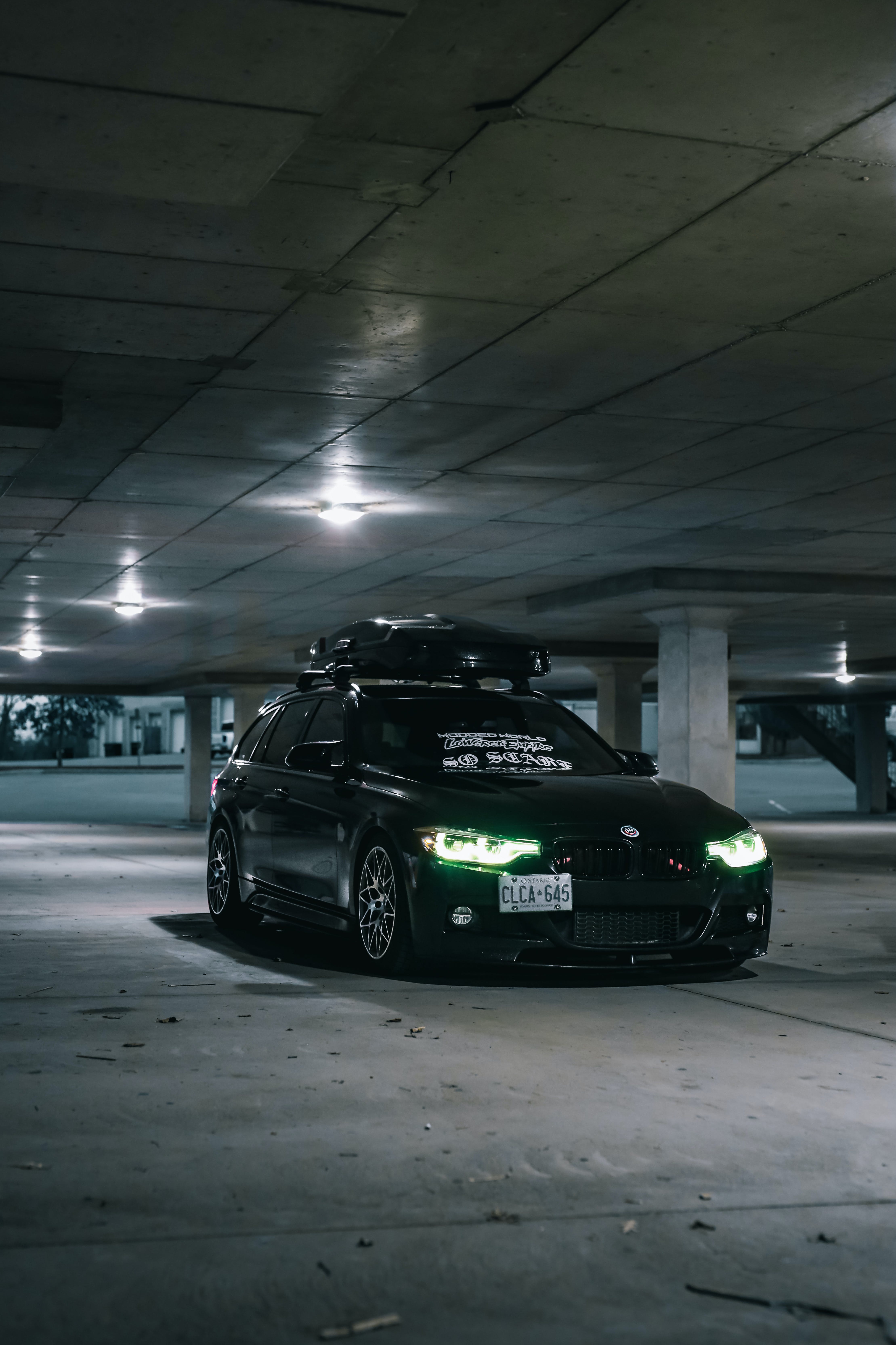 4438x6657 Black BMW Car in an Underground Garage · Free