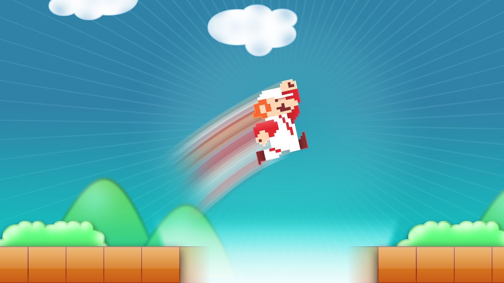 1920x1080 super mario bros video game art. Free