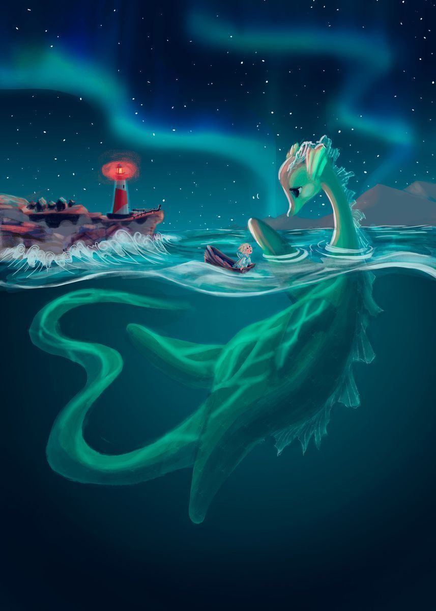 857x1200 Nessie' Poster, picture, metal print