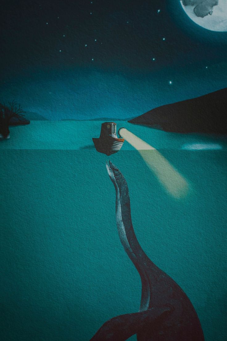 736x1104 Nessie Fine Art Print the Loch Ness