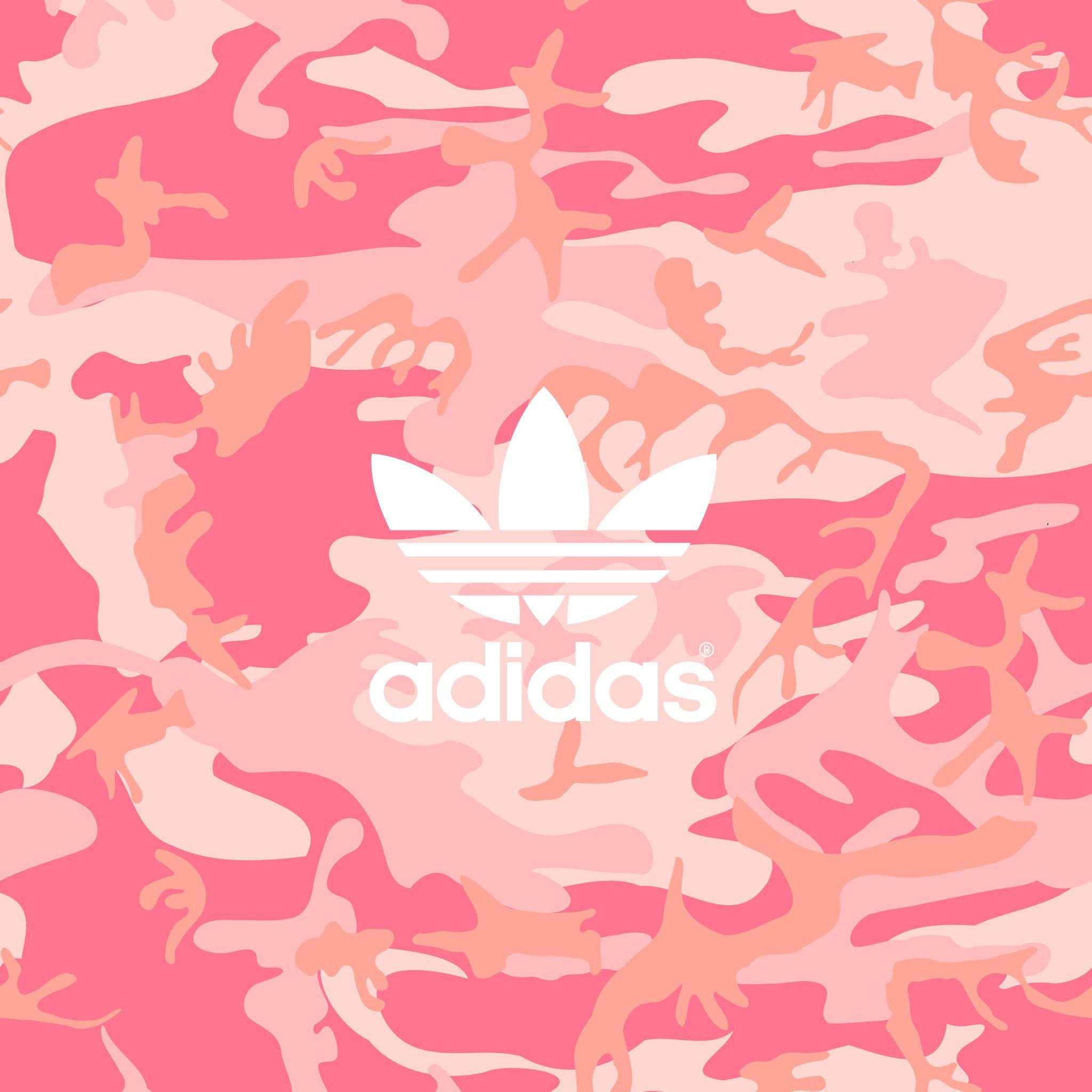 pink adidas logo
