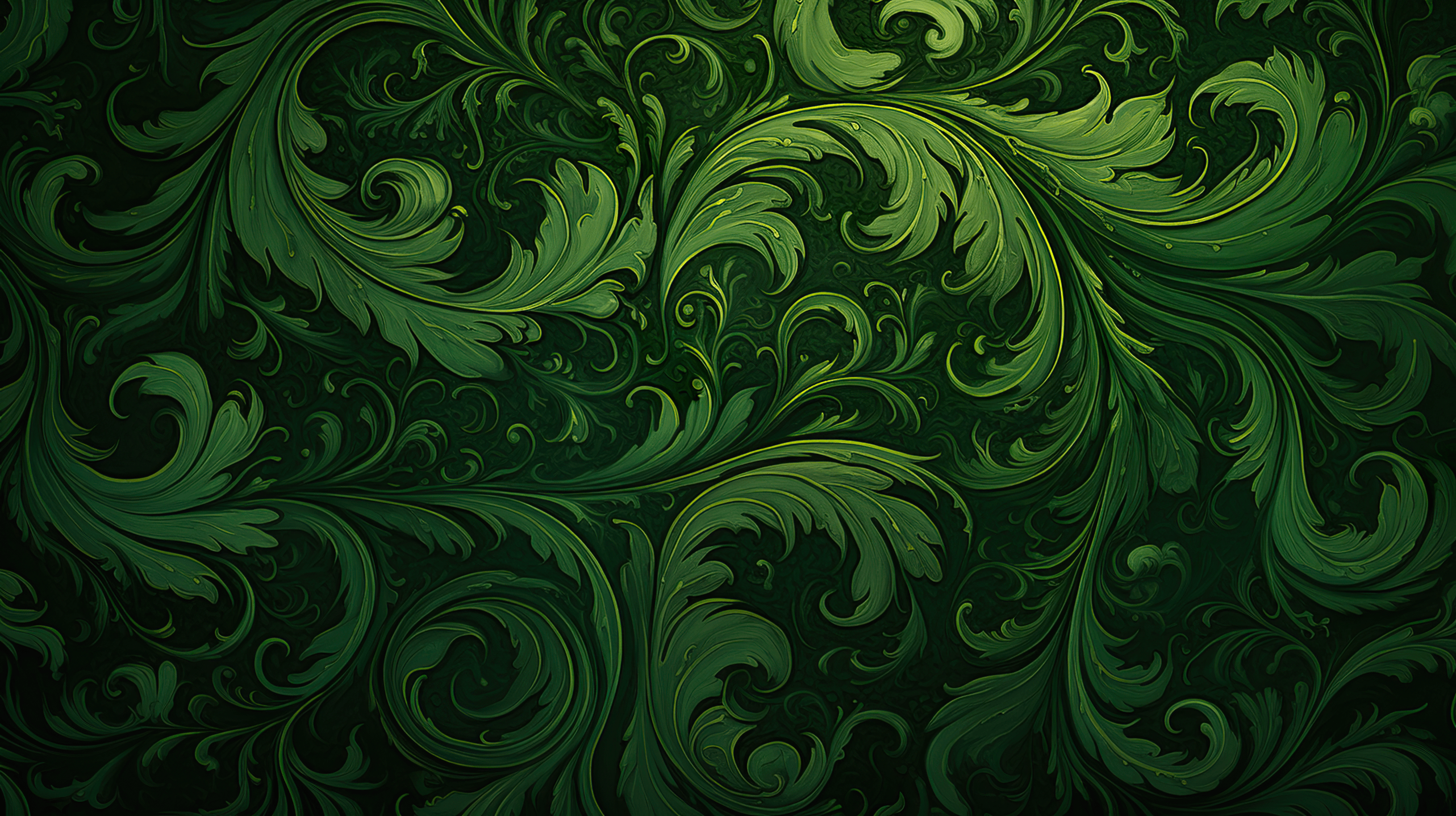 2563x1436 Green Aesthetic HD Wallpaper