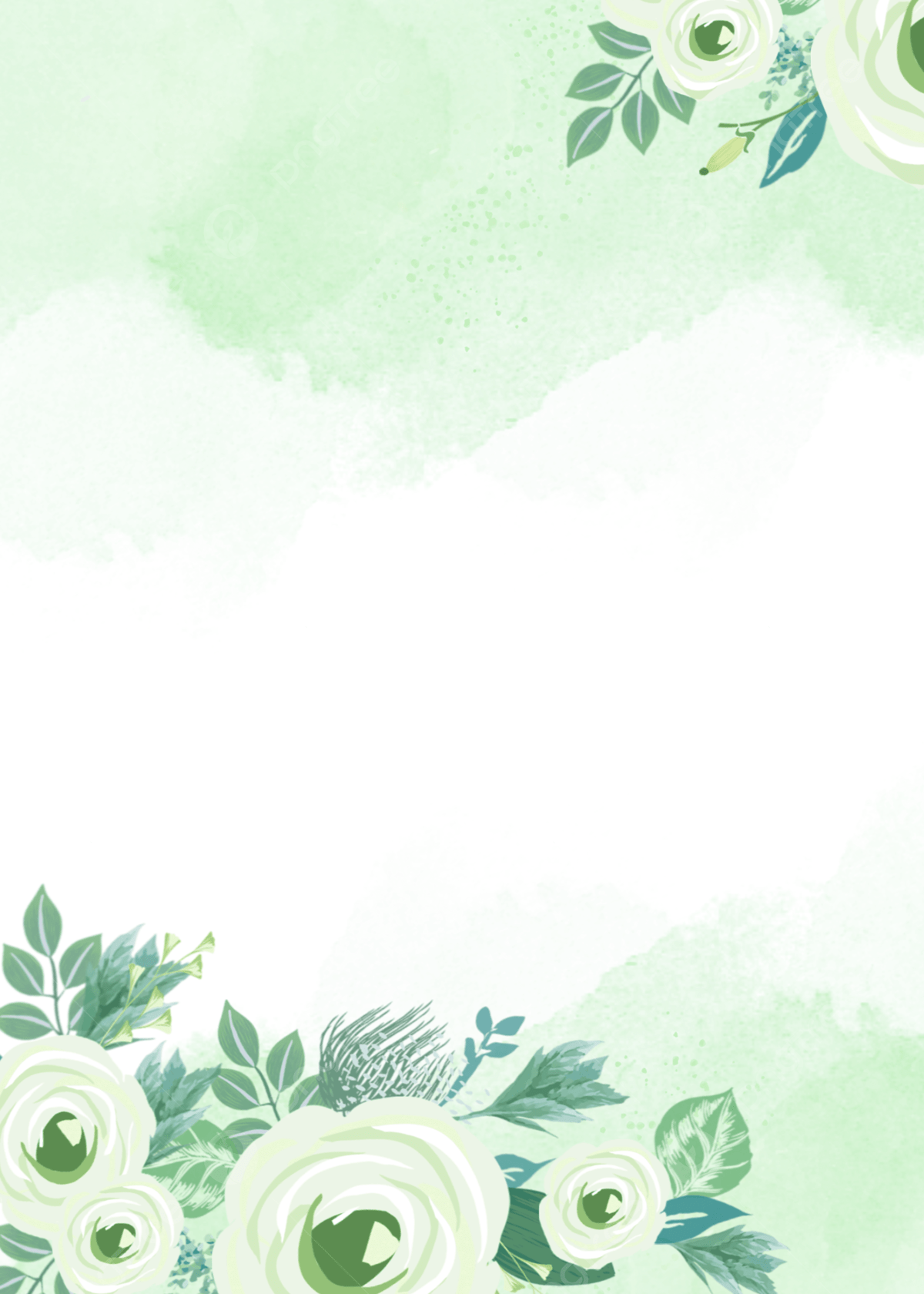 1200x1680 Elegant Green Floral Plant Halo
