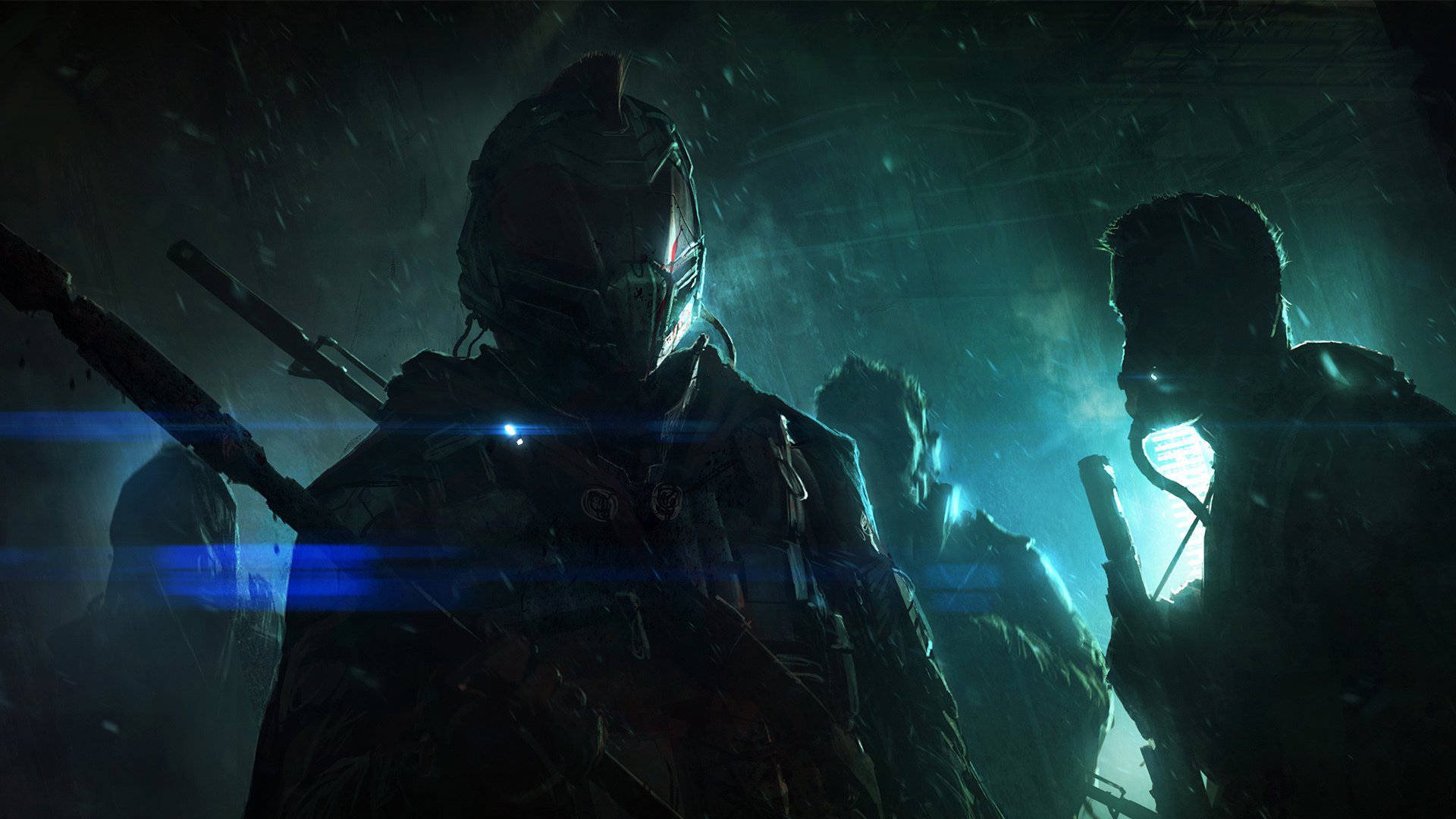1920x1080 Wasteland Swordsman In Dark Wallpaper