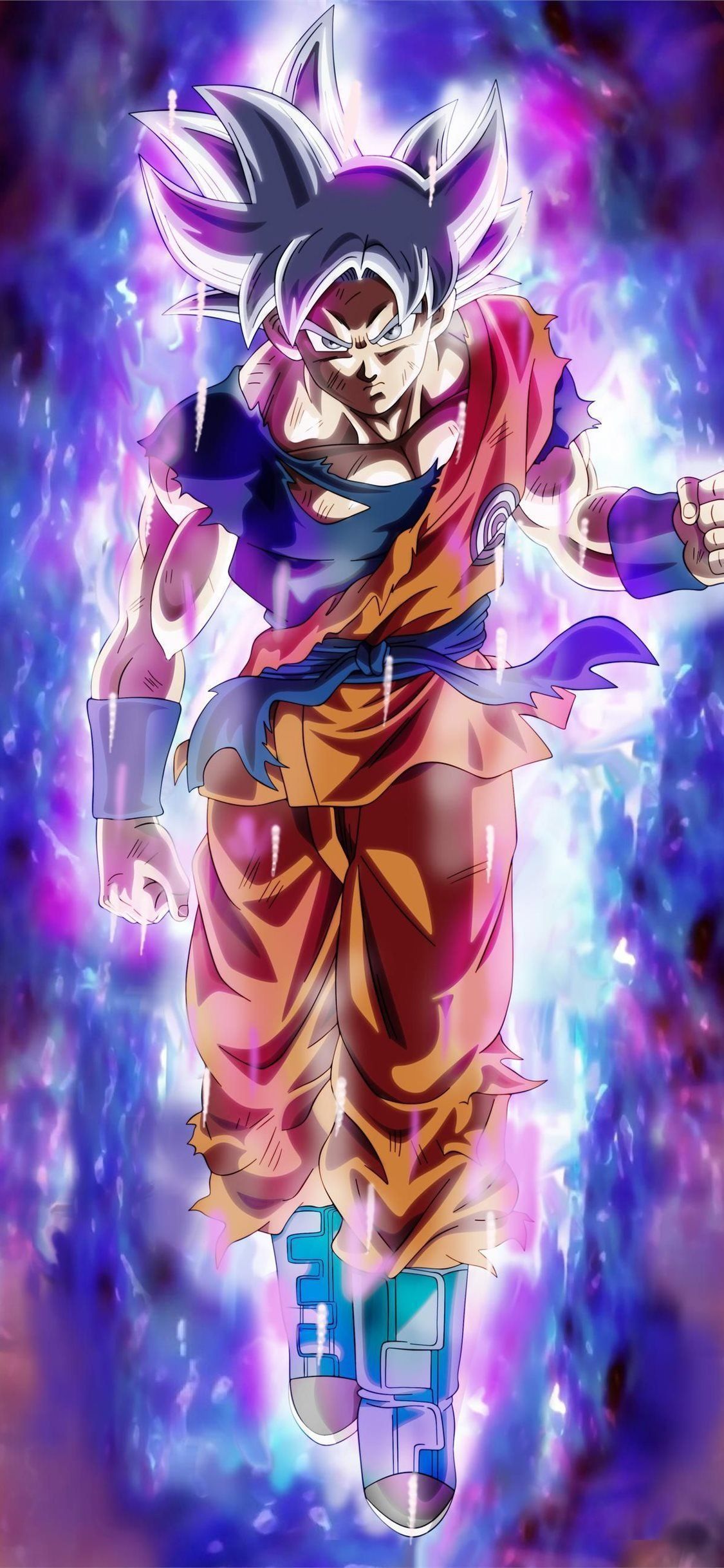 1125x2436 Goku anime purple Wallpaper Download