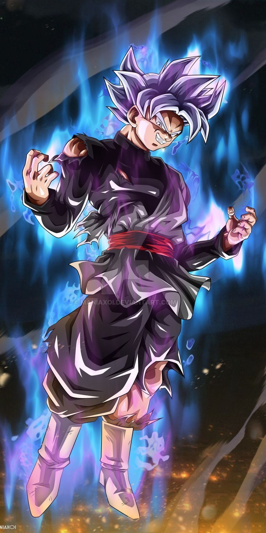 900x1800 Goku anime purple Wallpaper Download
