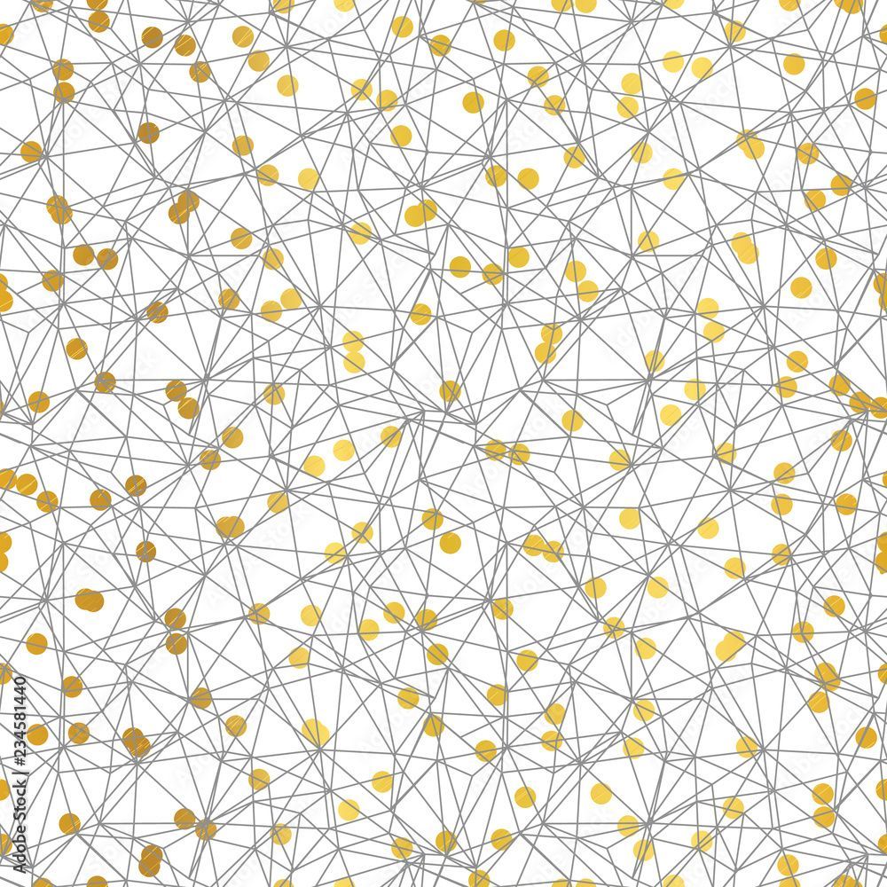 1000x1000 grey dots network seamless pattern