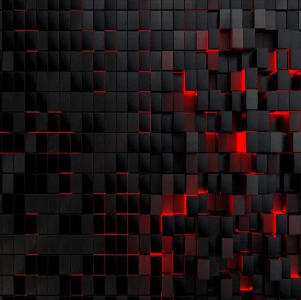 1000x999 Black Cubes Wall Mural Wallpaper