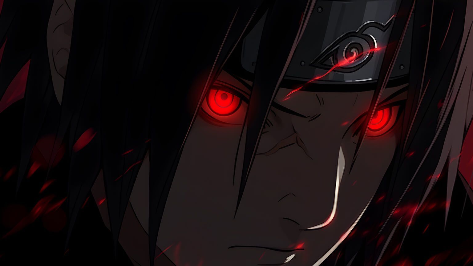 1536x864 Naruto Itachi with Red Eyes Desktop
