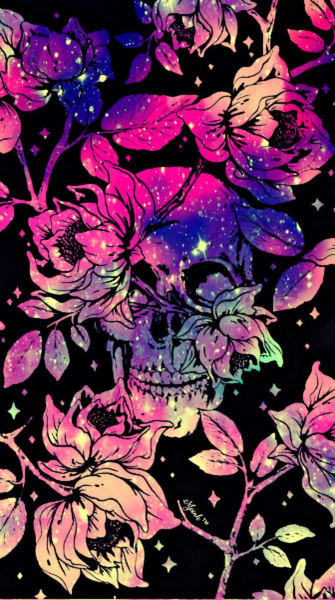 1075x1920 Skull & Roses Grunge Galaxy IPhone Android Wallpaper I Created For The App Top Chart. Skull Wallpaper, Skull Art, Goth Wallpaper